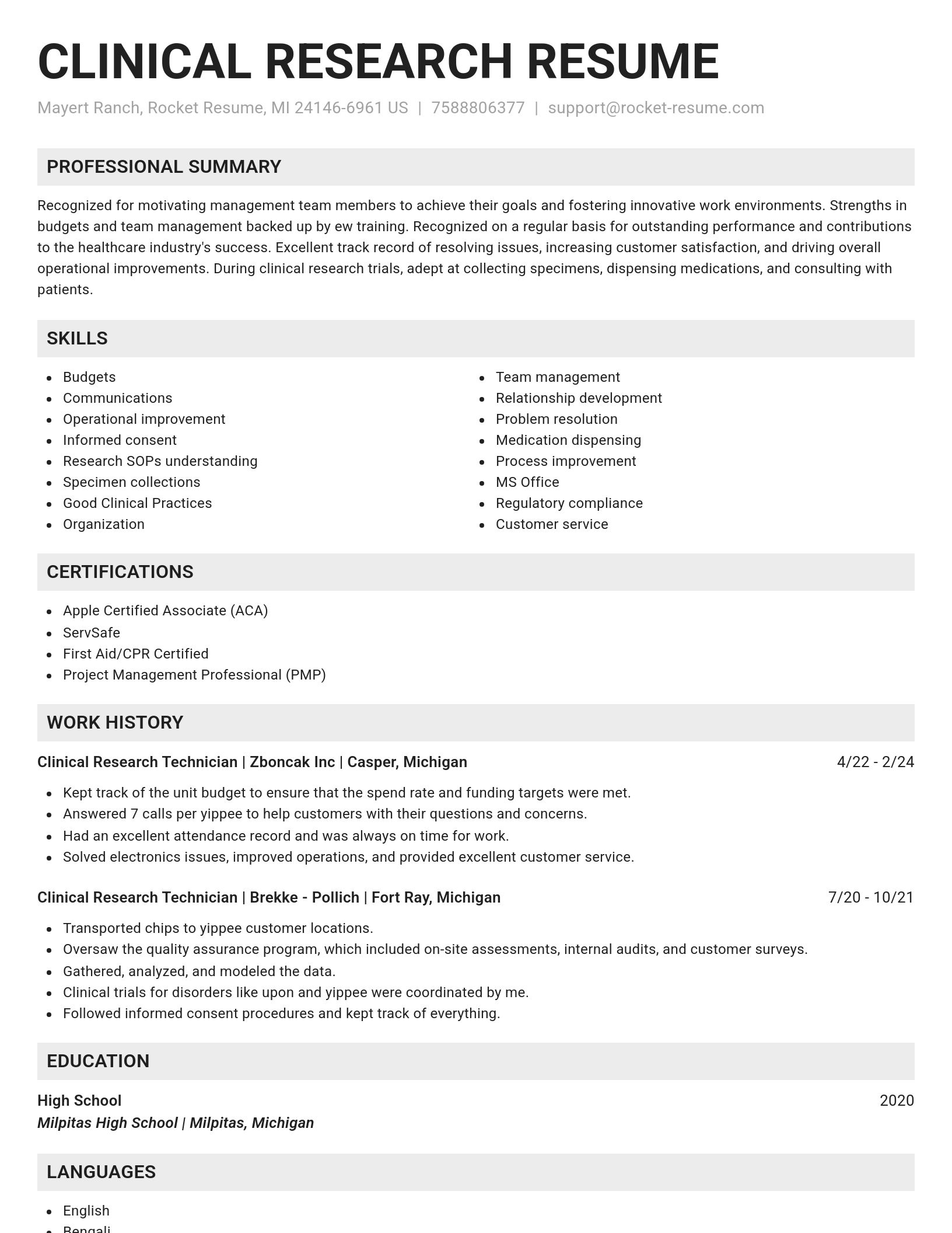 Genius resume template