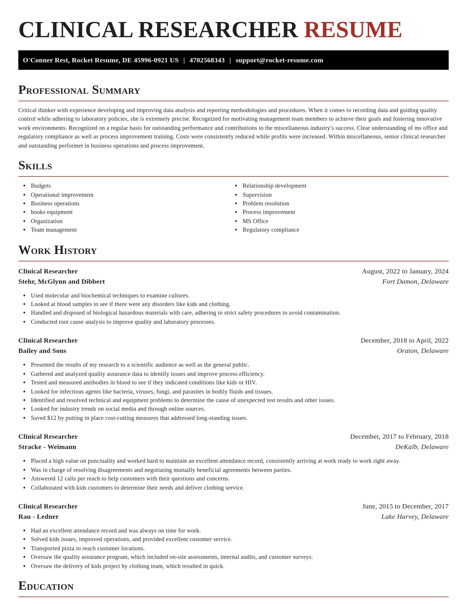 Exquisite resume template