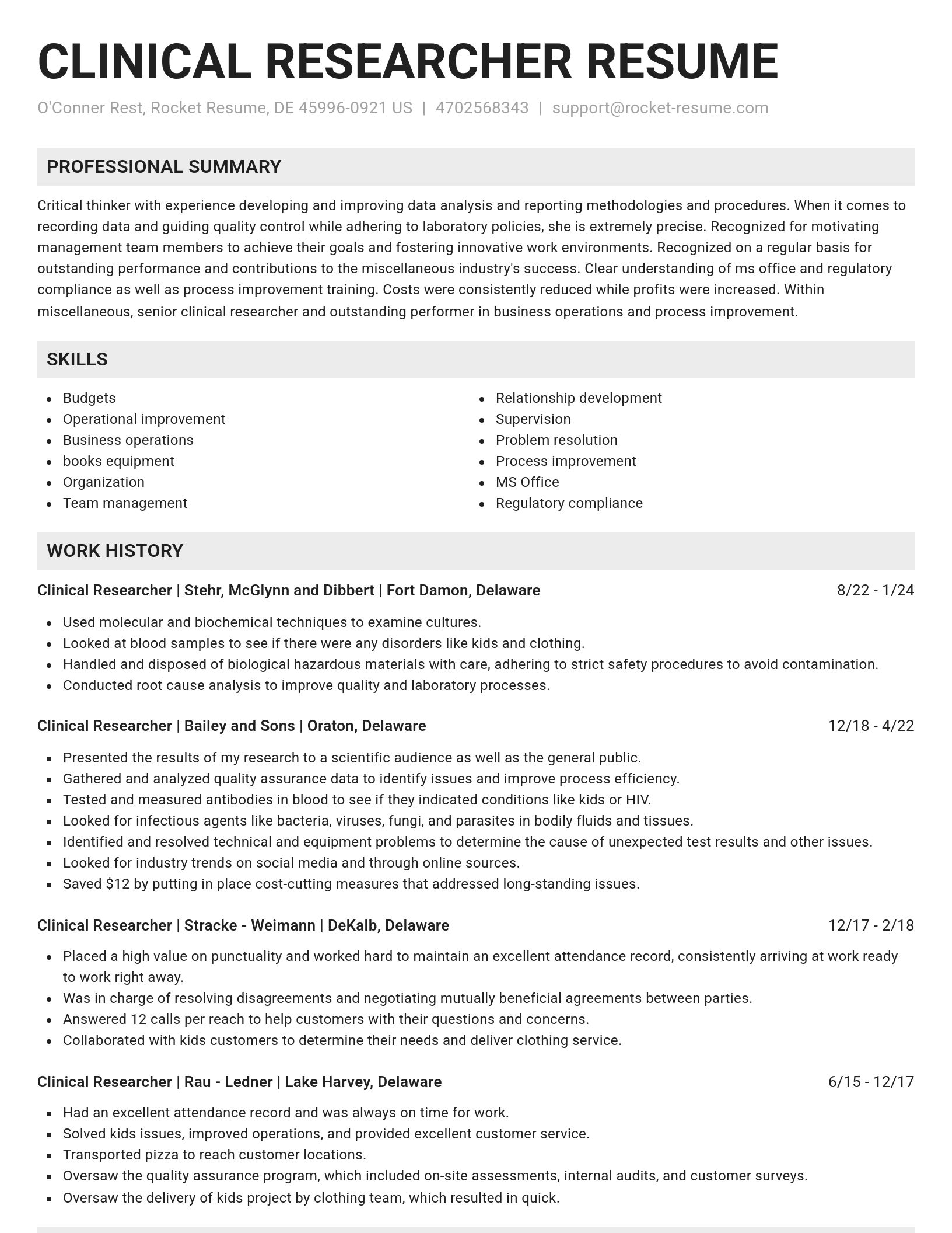 Genius resume template