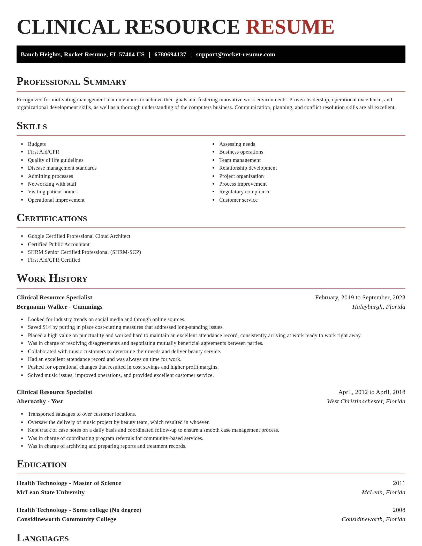 Exquisite resume template