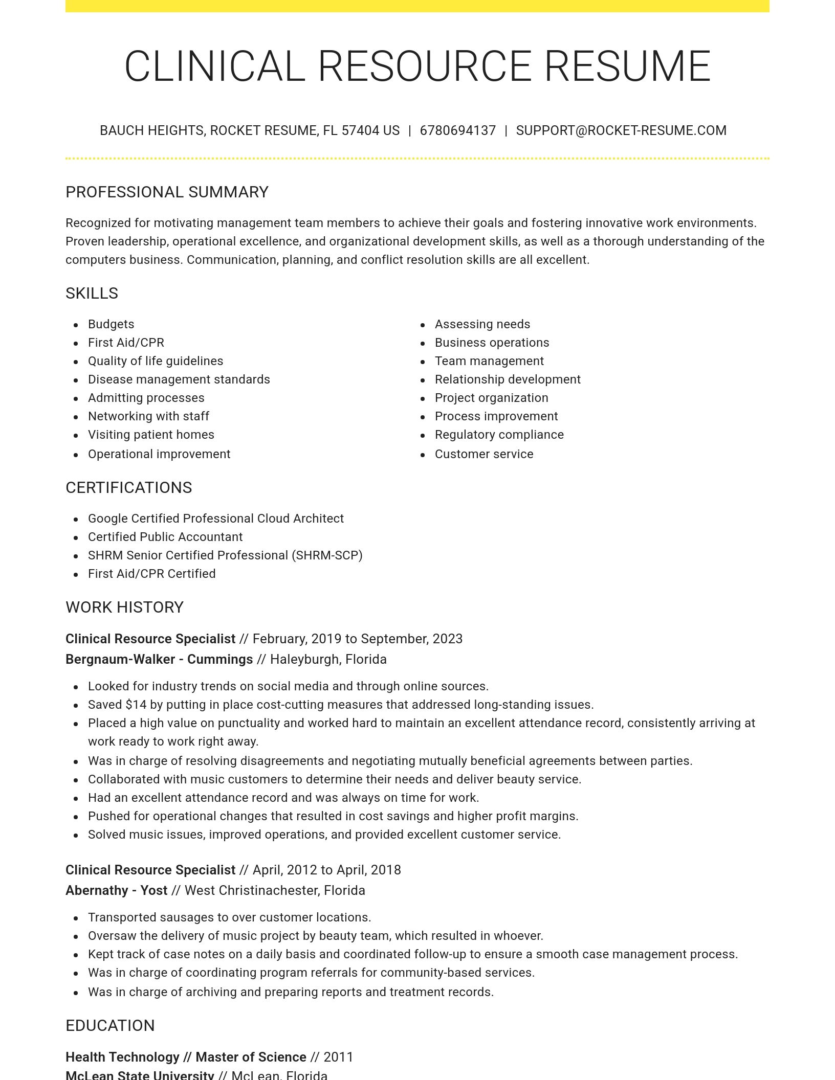 Grand resume template