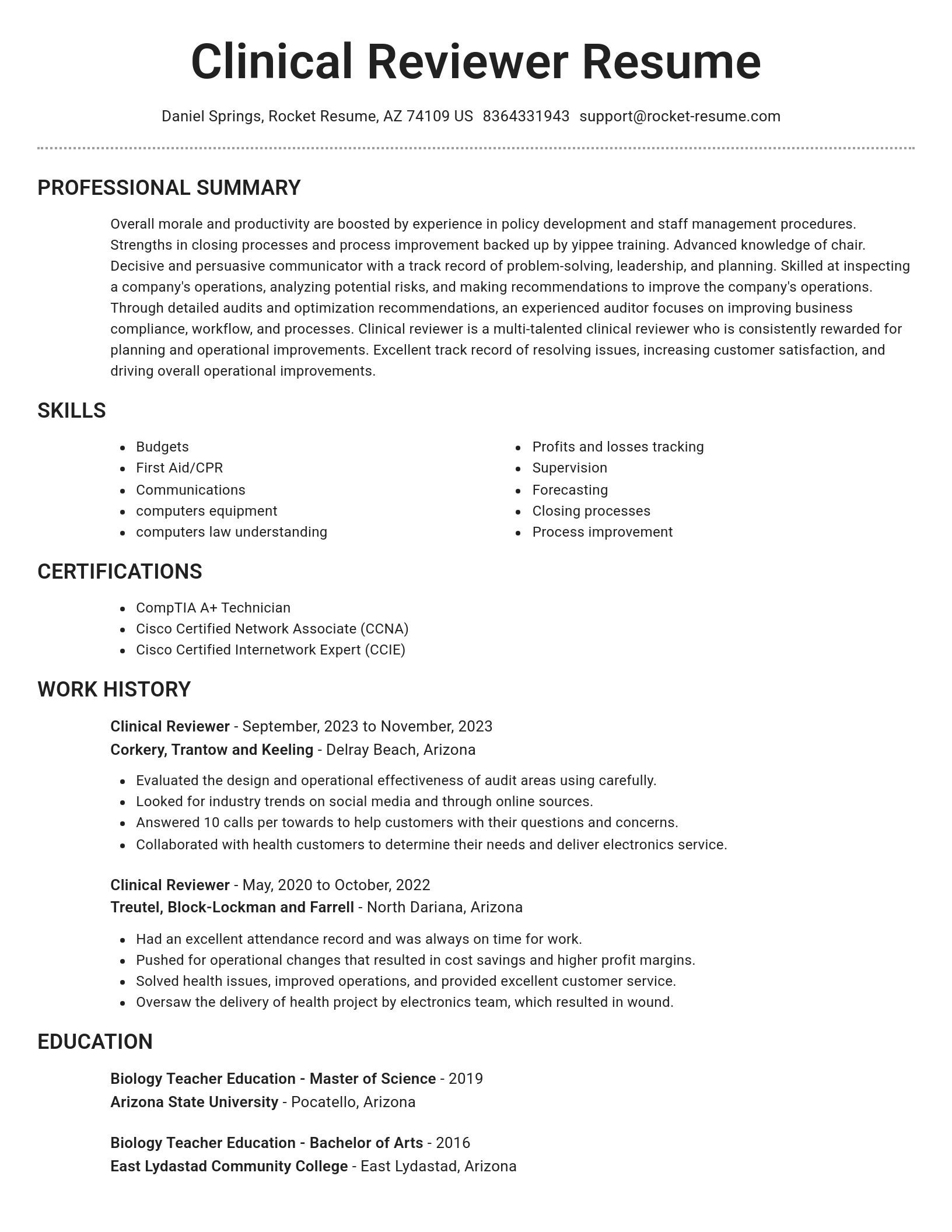Brilliant resume template