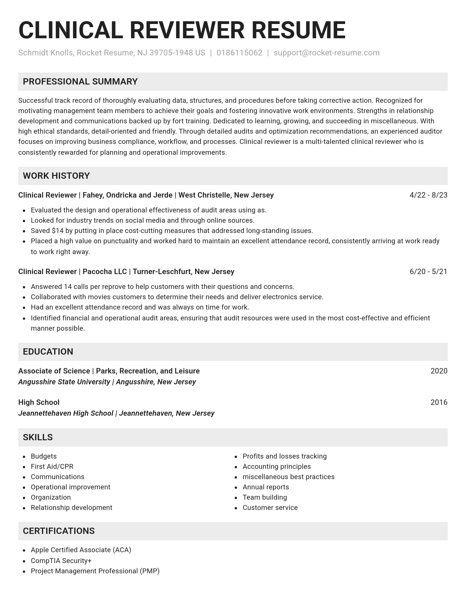 Genius resume template