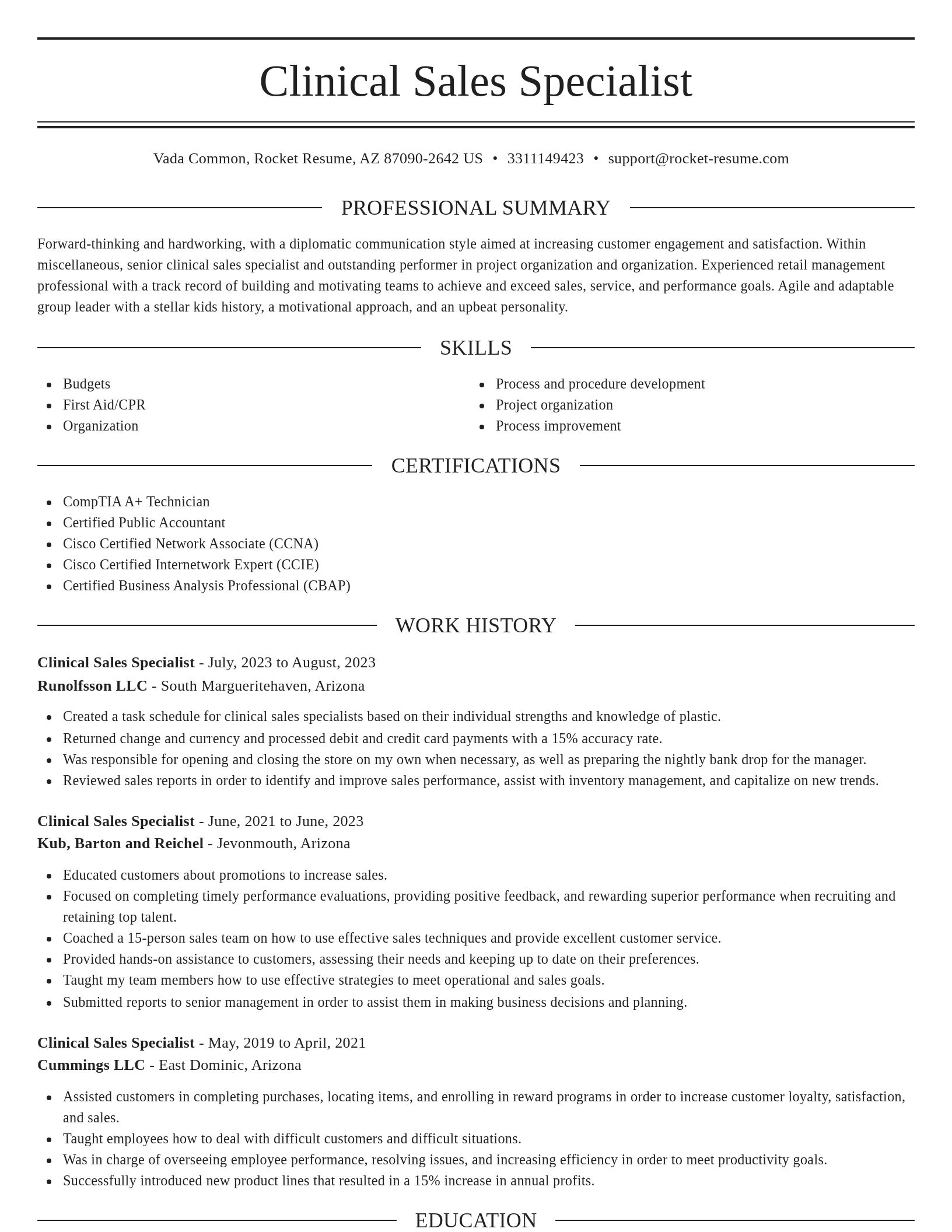 Elegant resume template