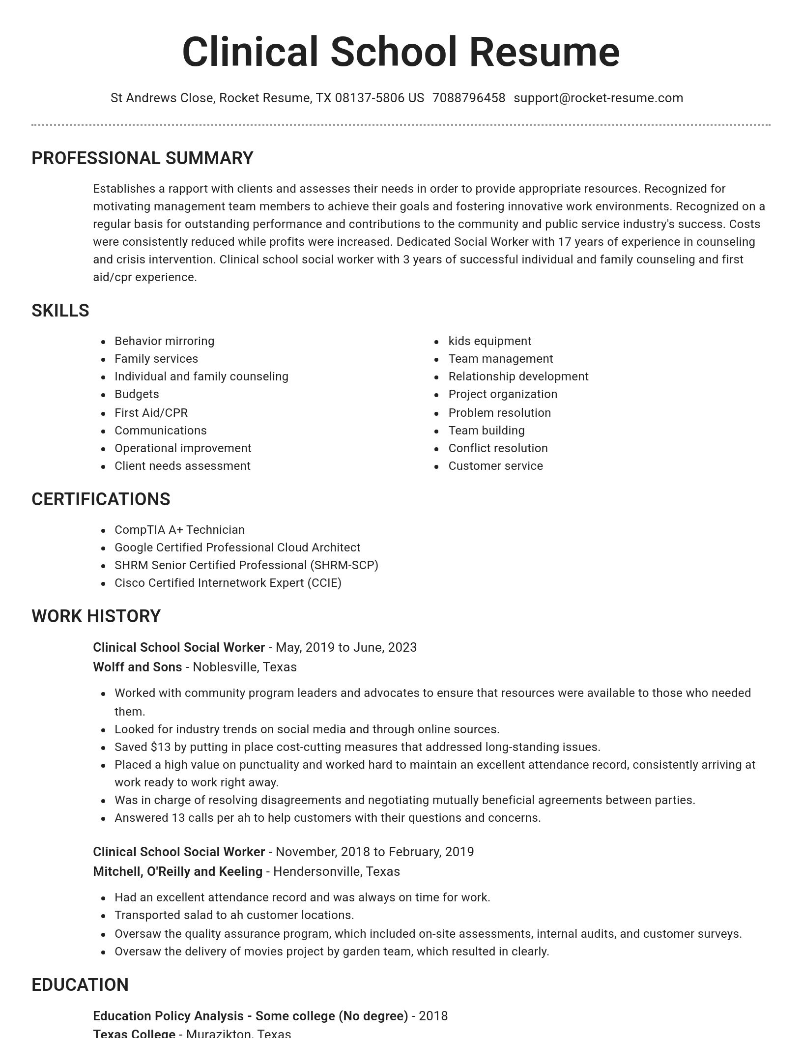 Brilliant resume template