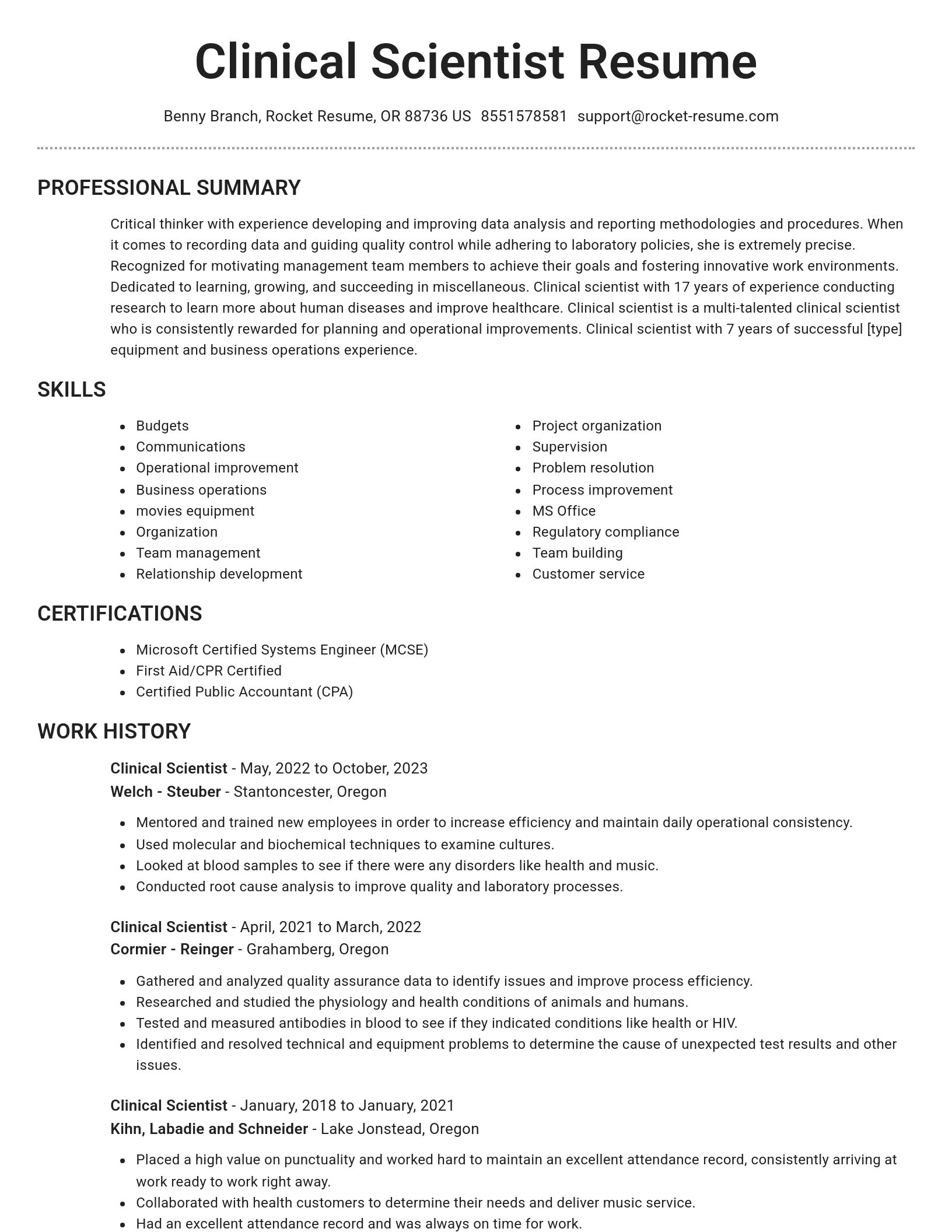 Brilliant resume template