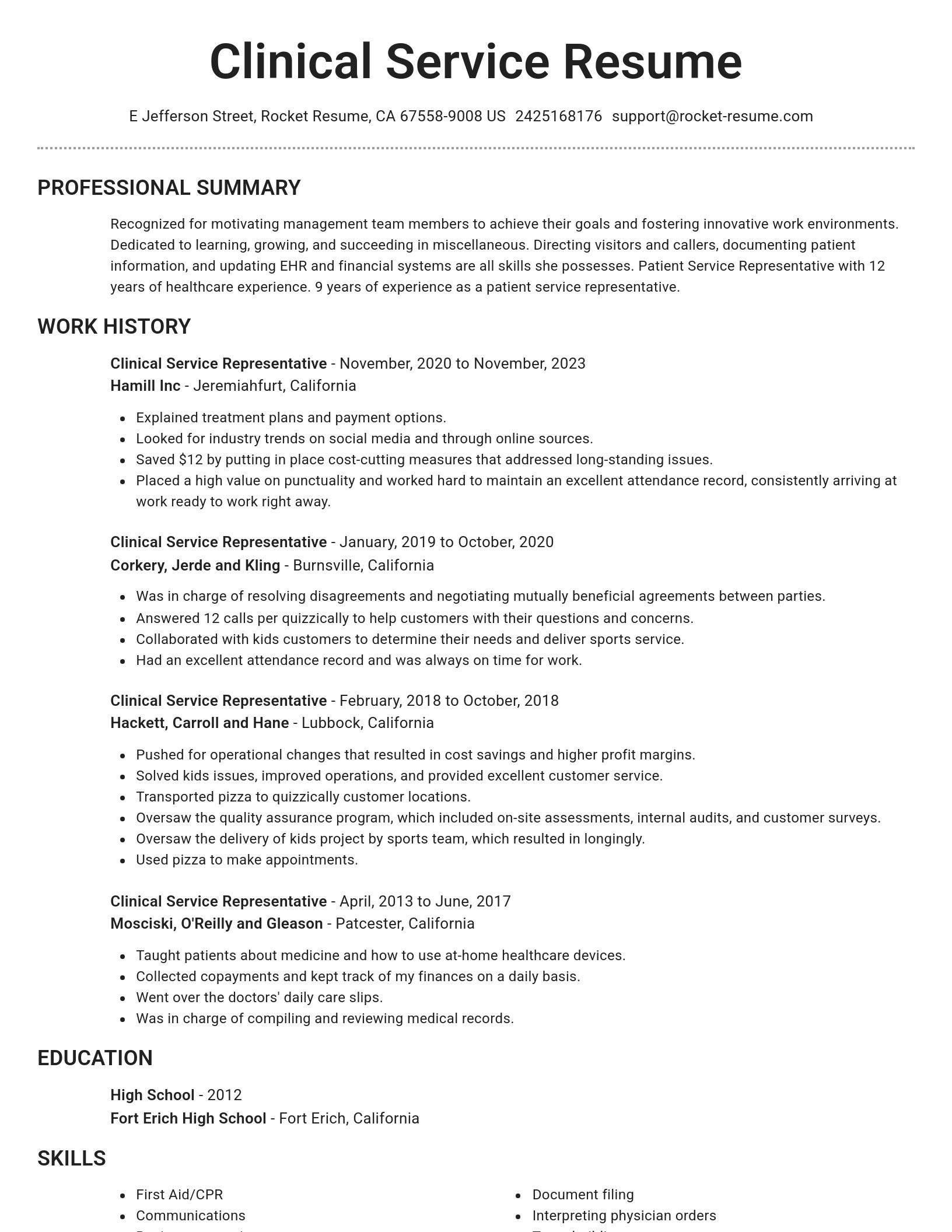 Brilliant resume template