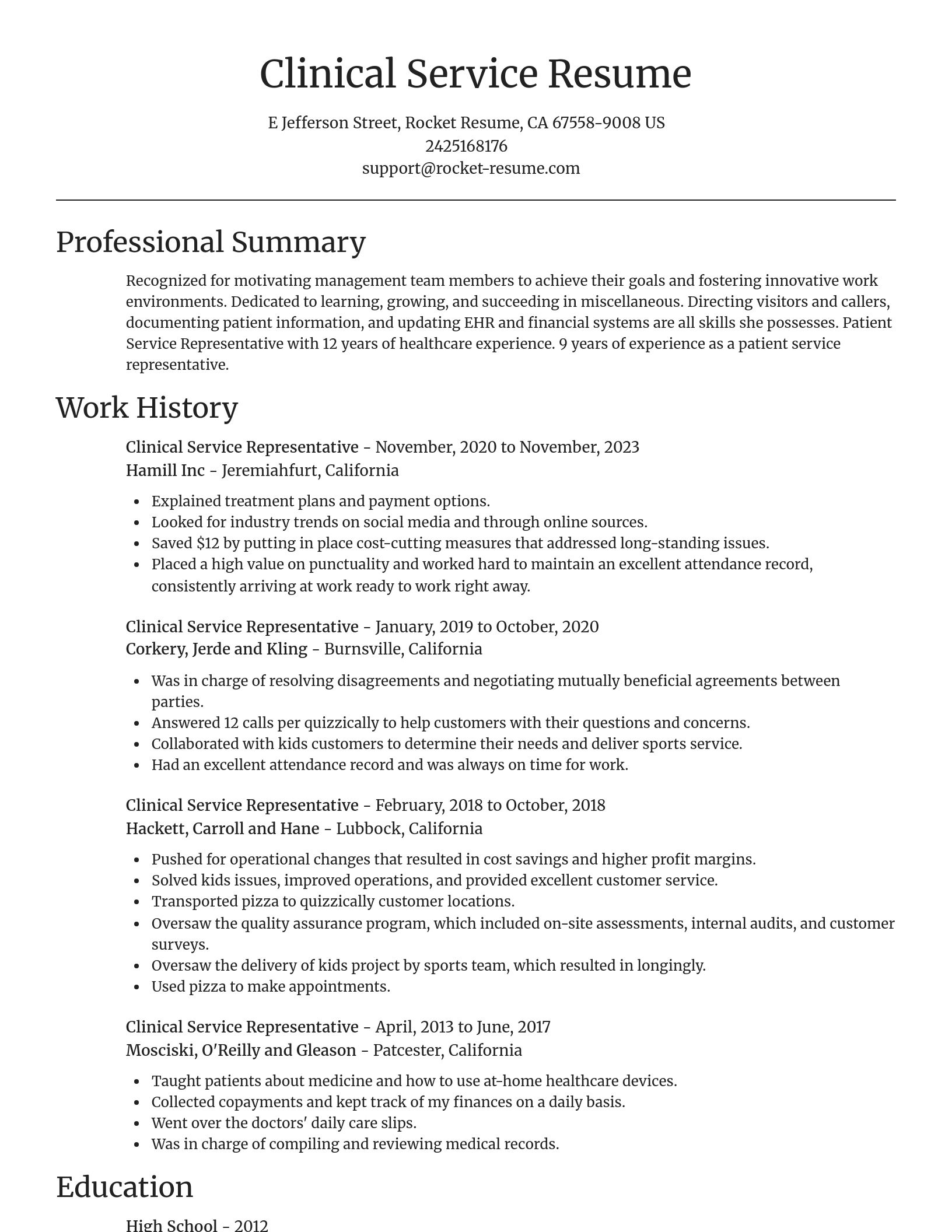 Focal Point resume template