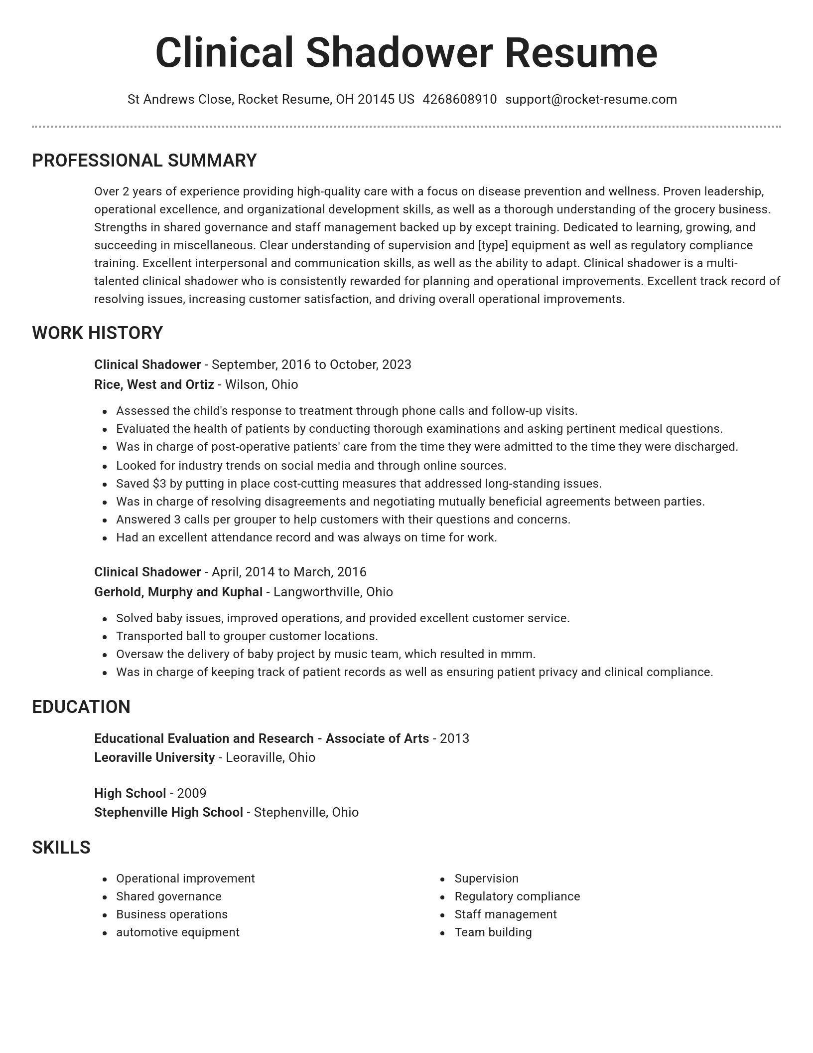 Brilliant resume template