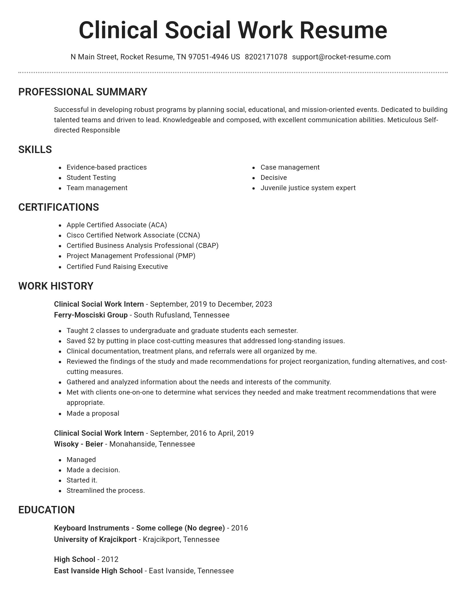Brilliant resume template