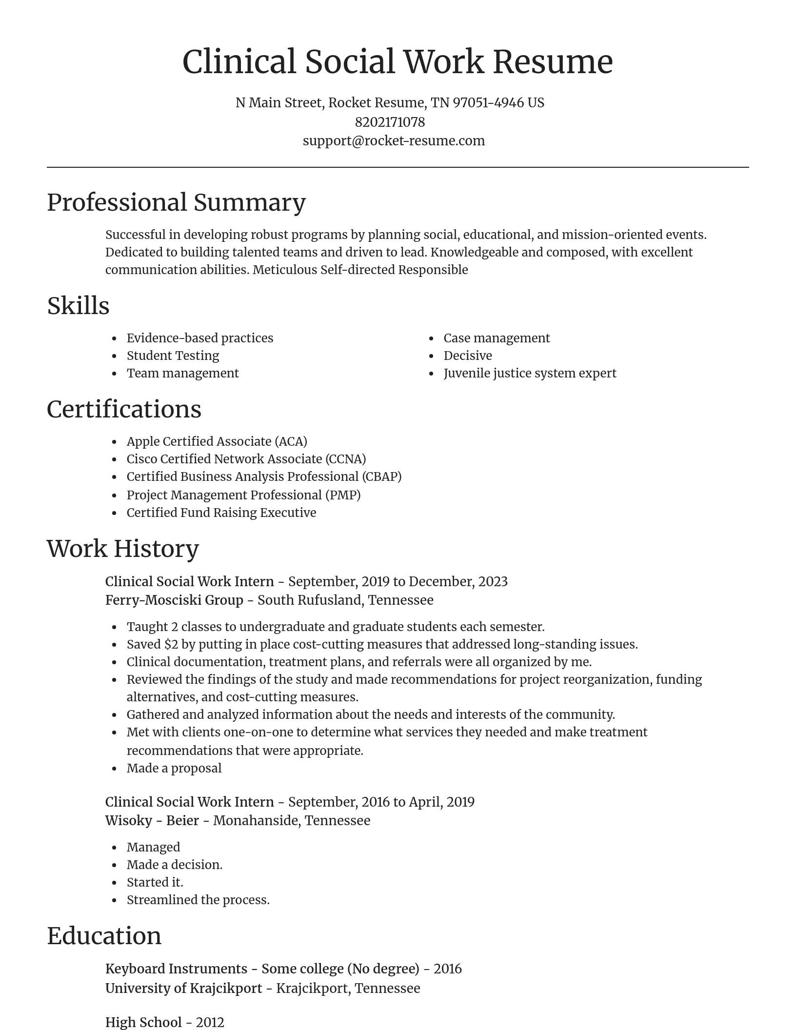 Focal Point resume template