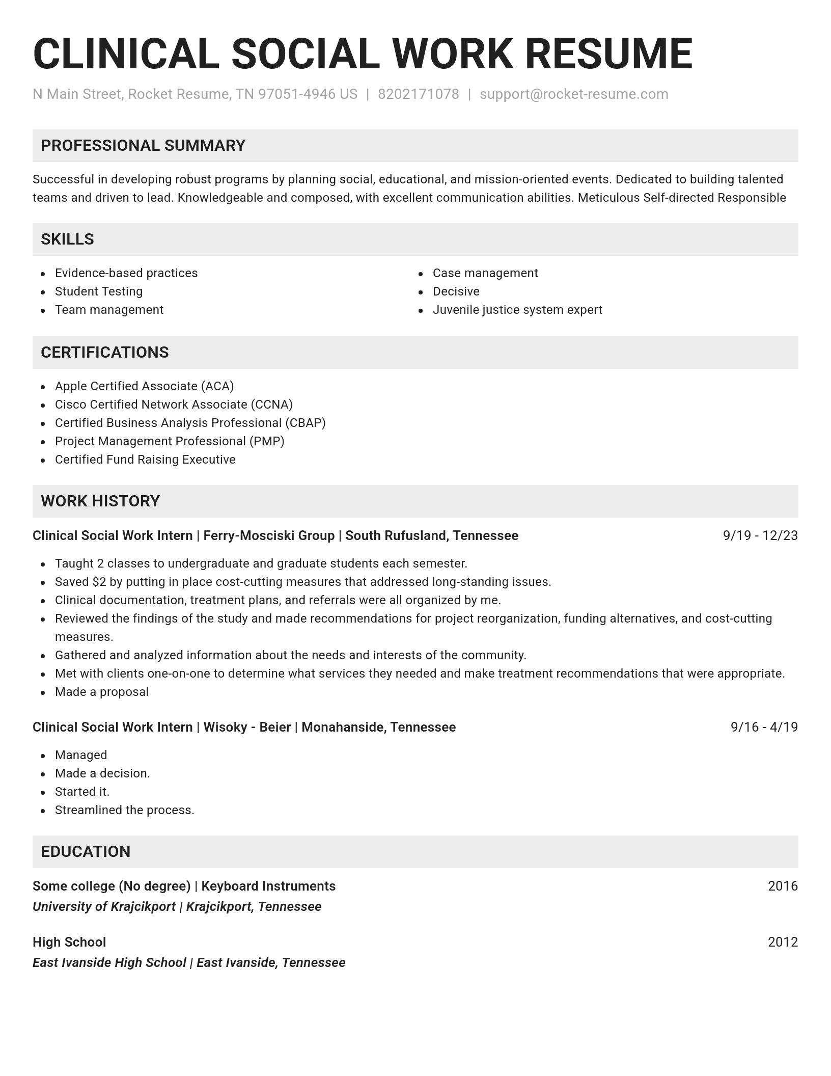 Genius resume template