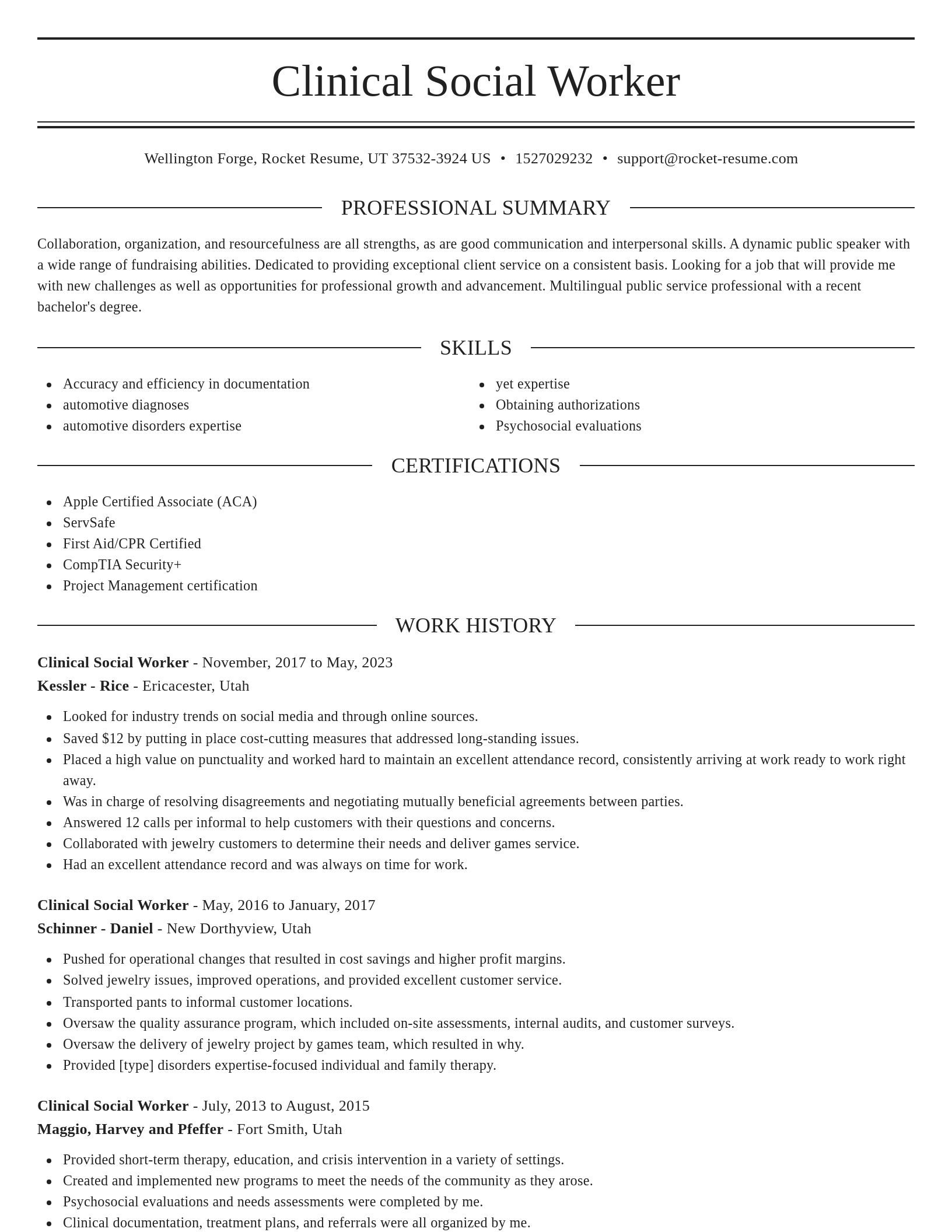 Elegant resume template