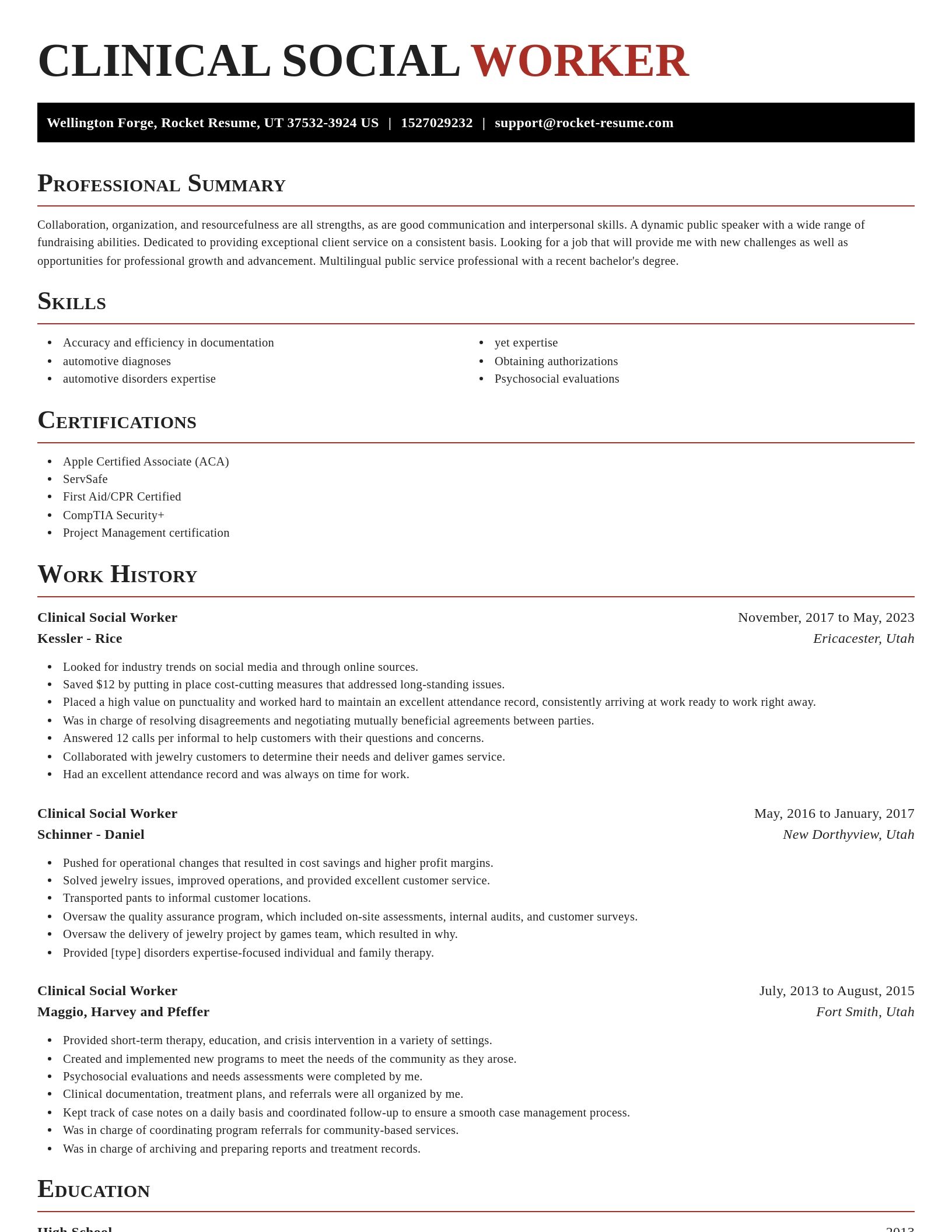 Exquisite resume template