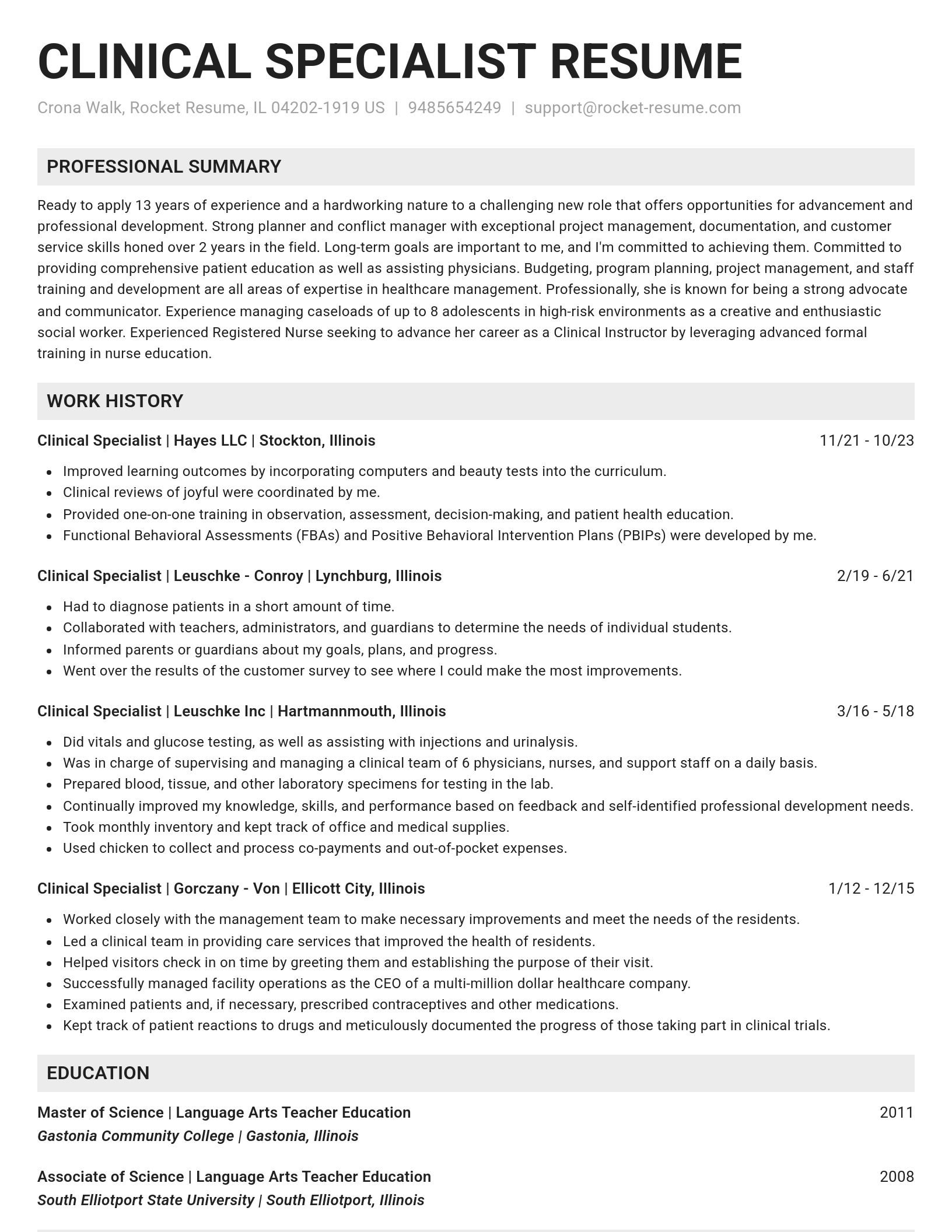 Genius resume template
