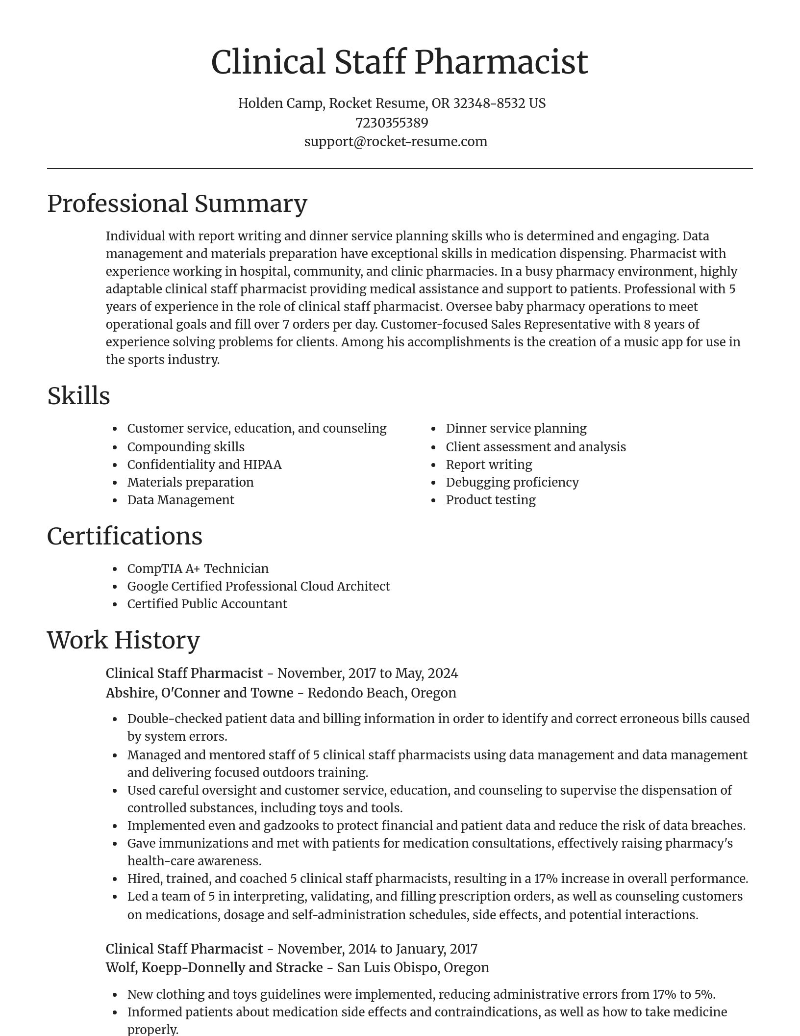 Focal Point resume template