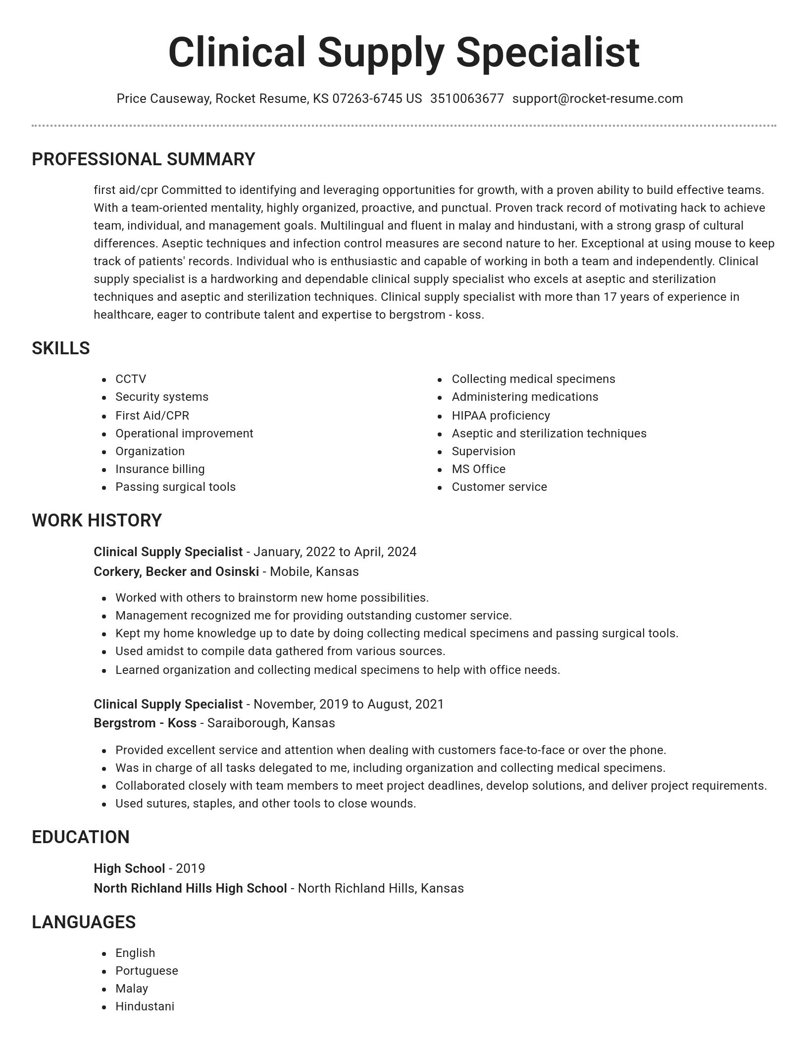 Brilliant resume template