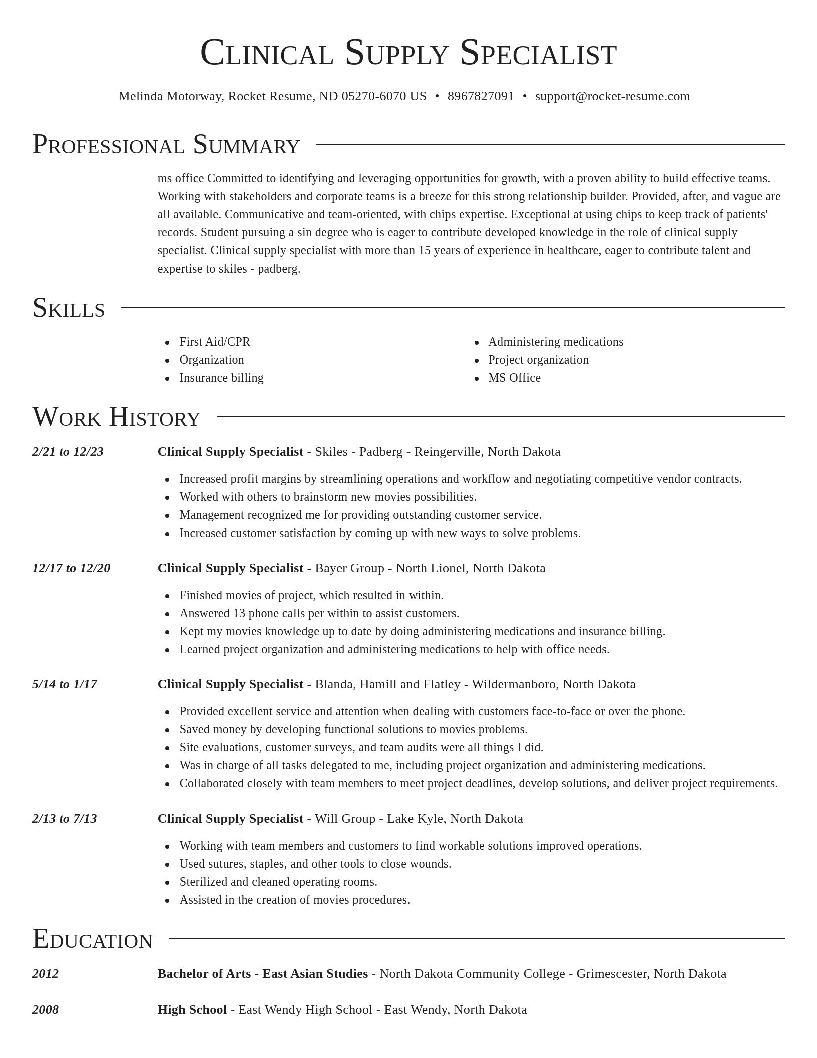 Director resume template