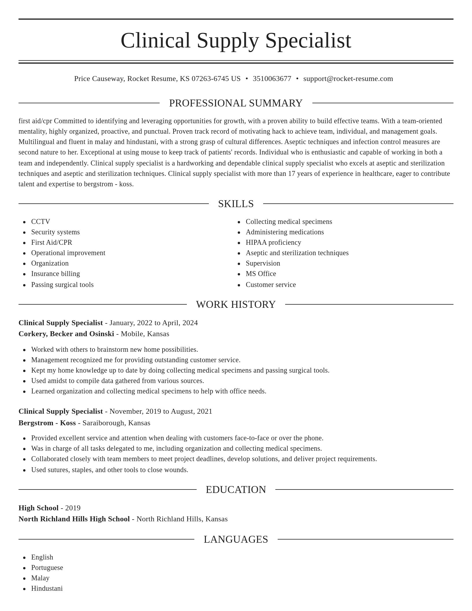 Elegant resume template
