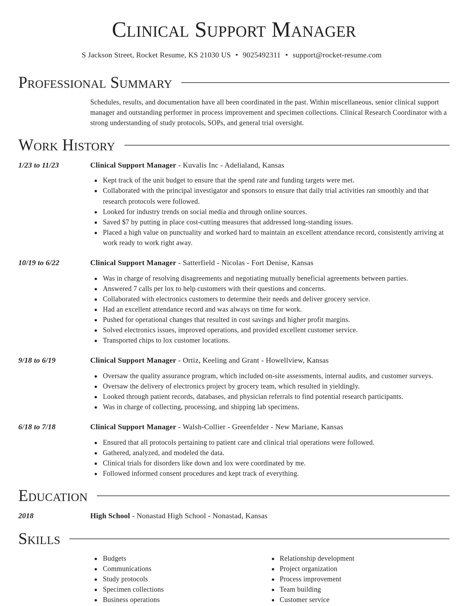 Director resume template