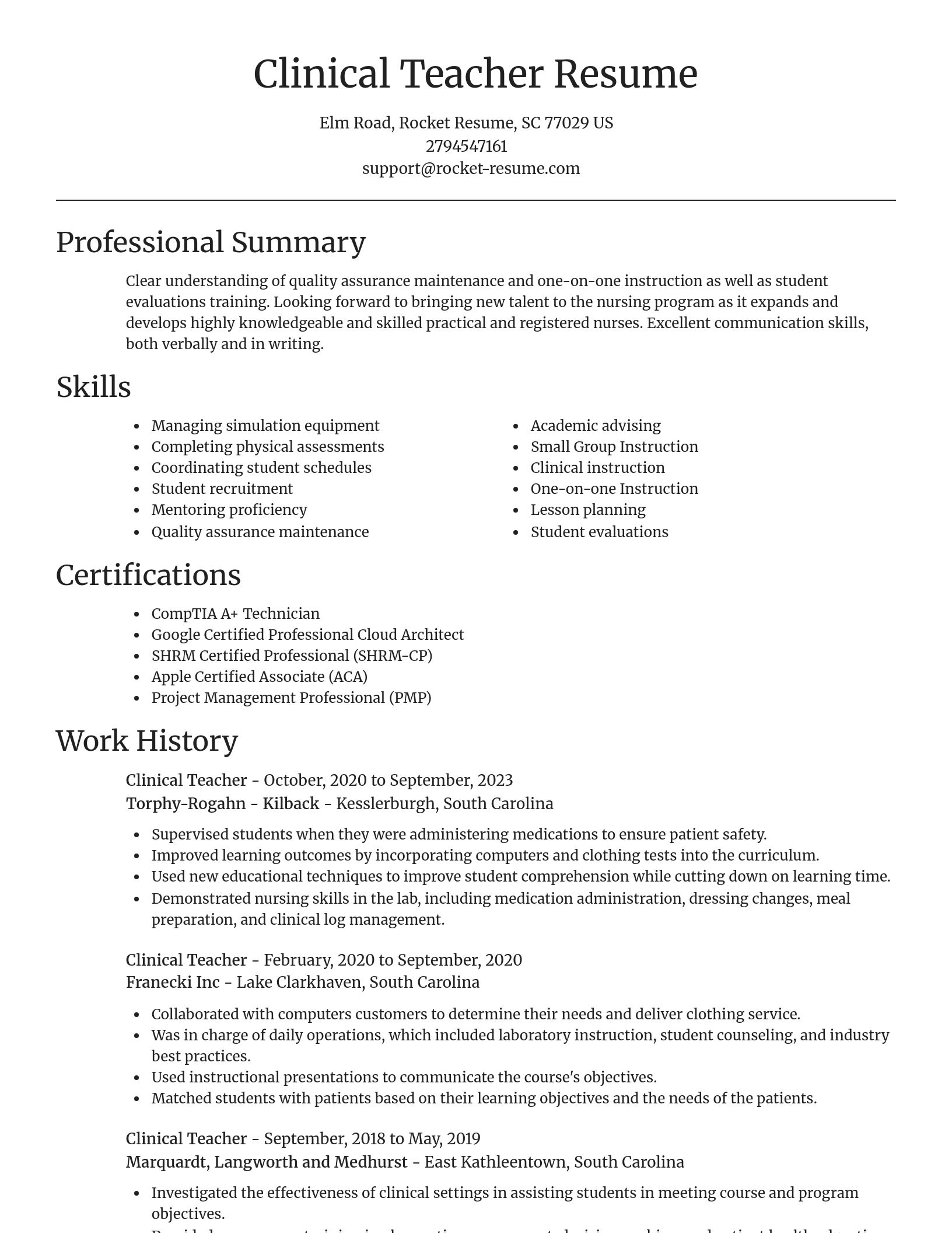 Focal Point resume template