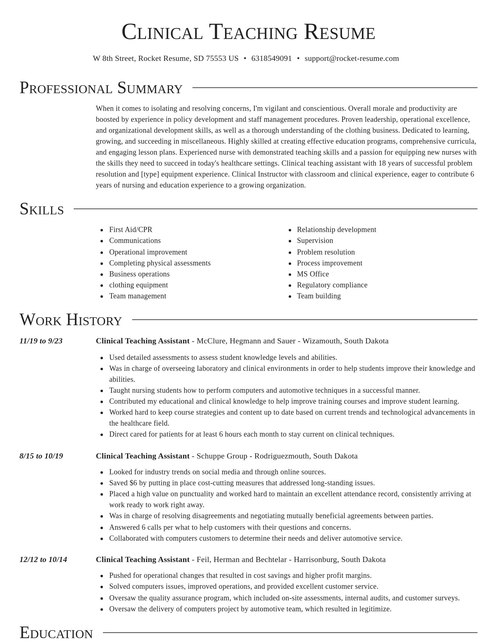 Director resume template