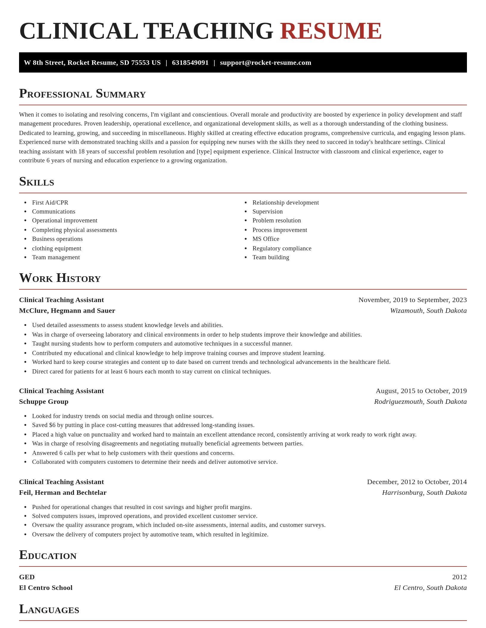 Exquisite resume template