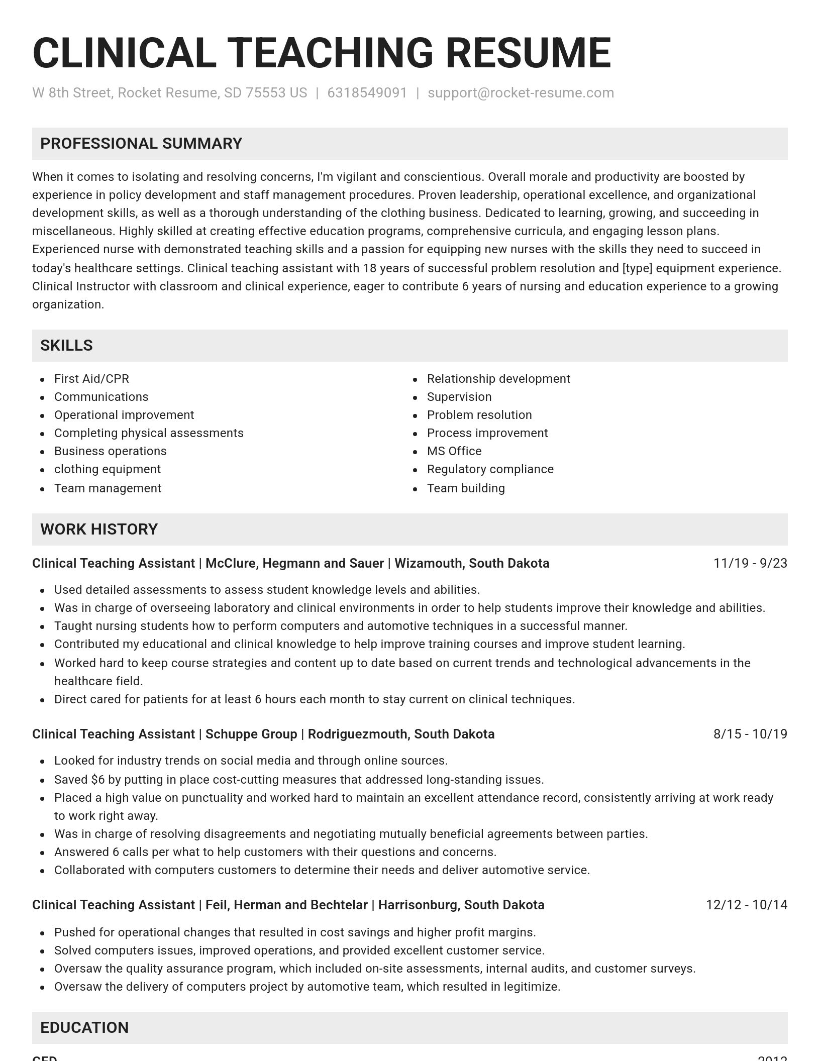 Genius resume template