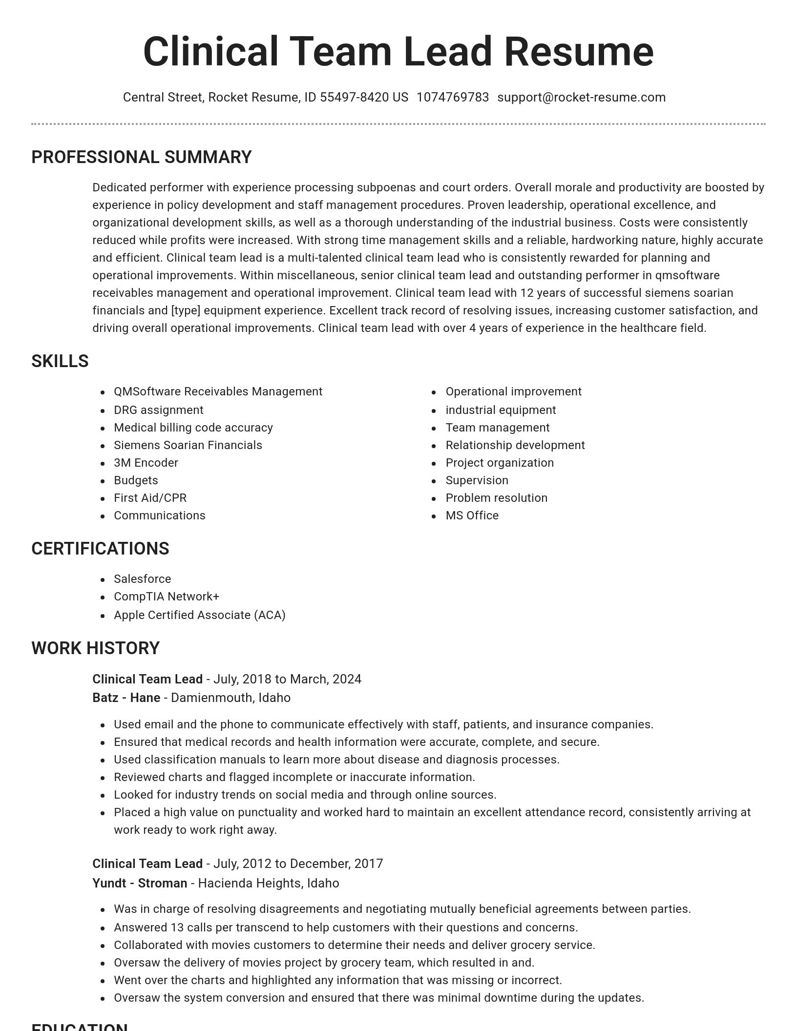 Brilliant resume template