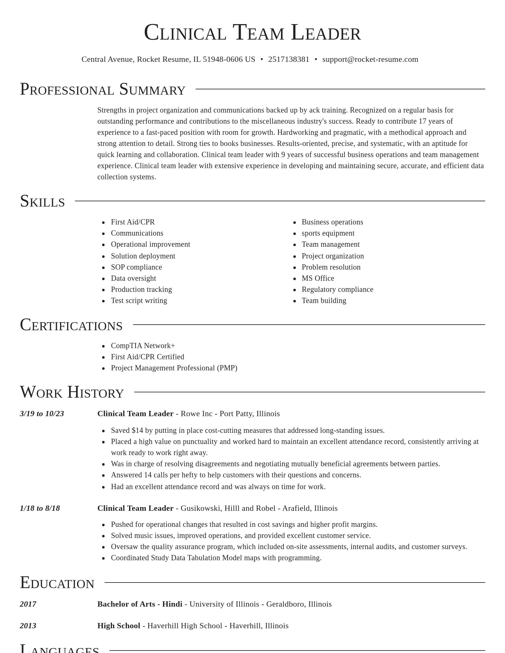 Director resume template