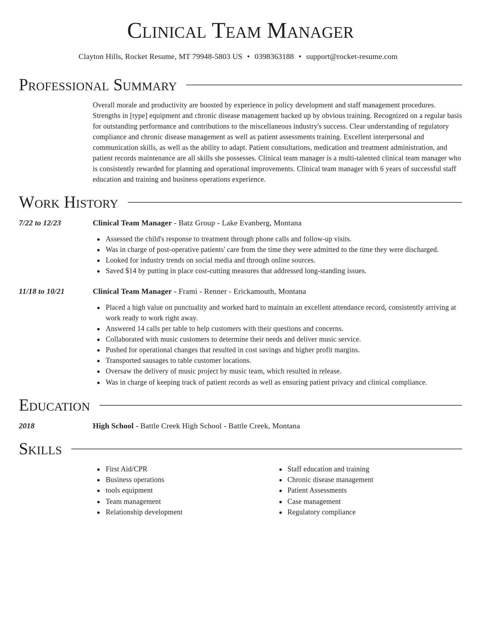 Director resume template