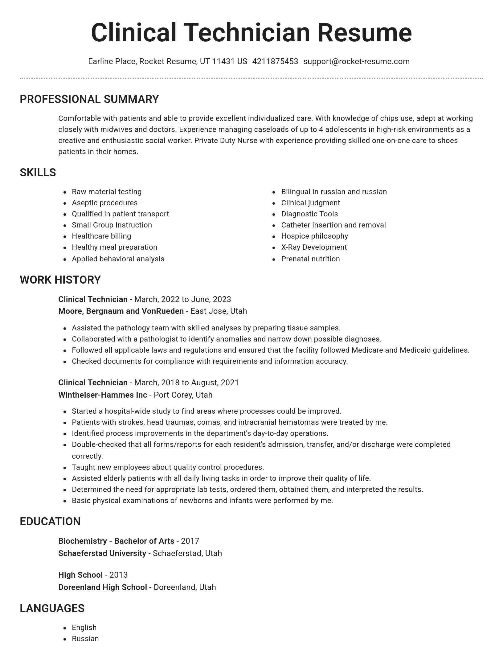 Brilliant resume template