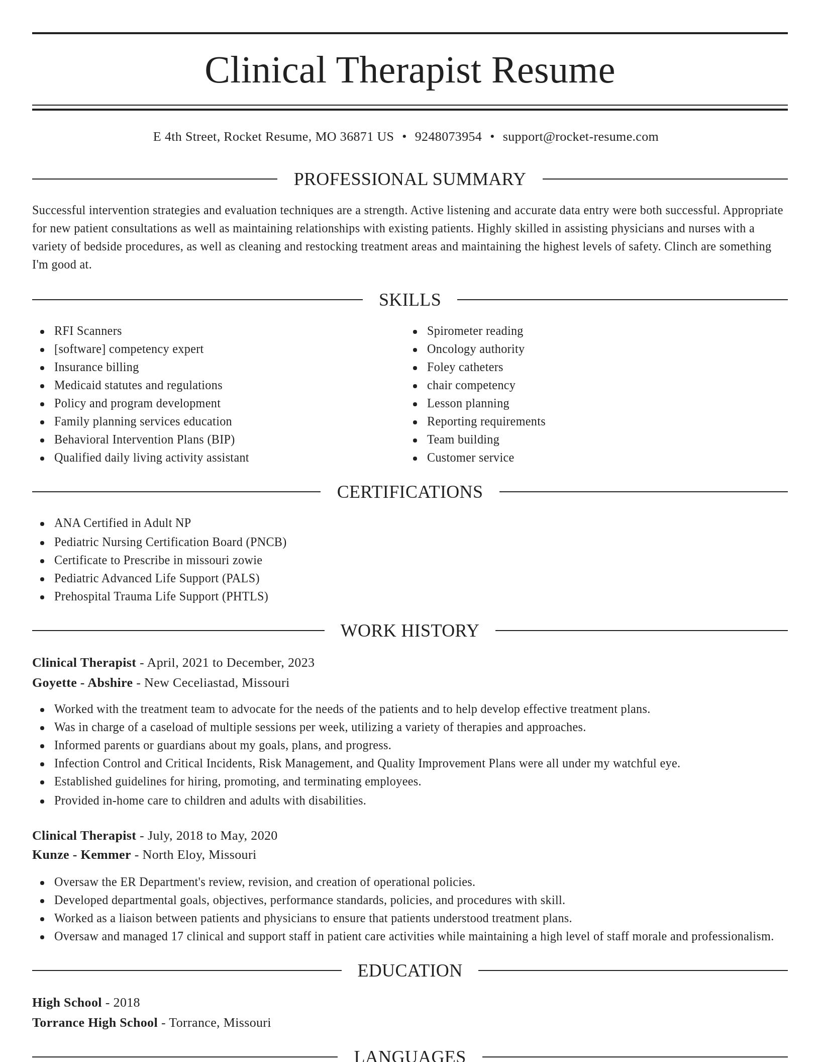 Elegant resume template
