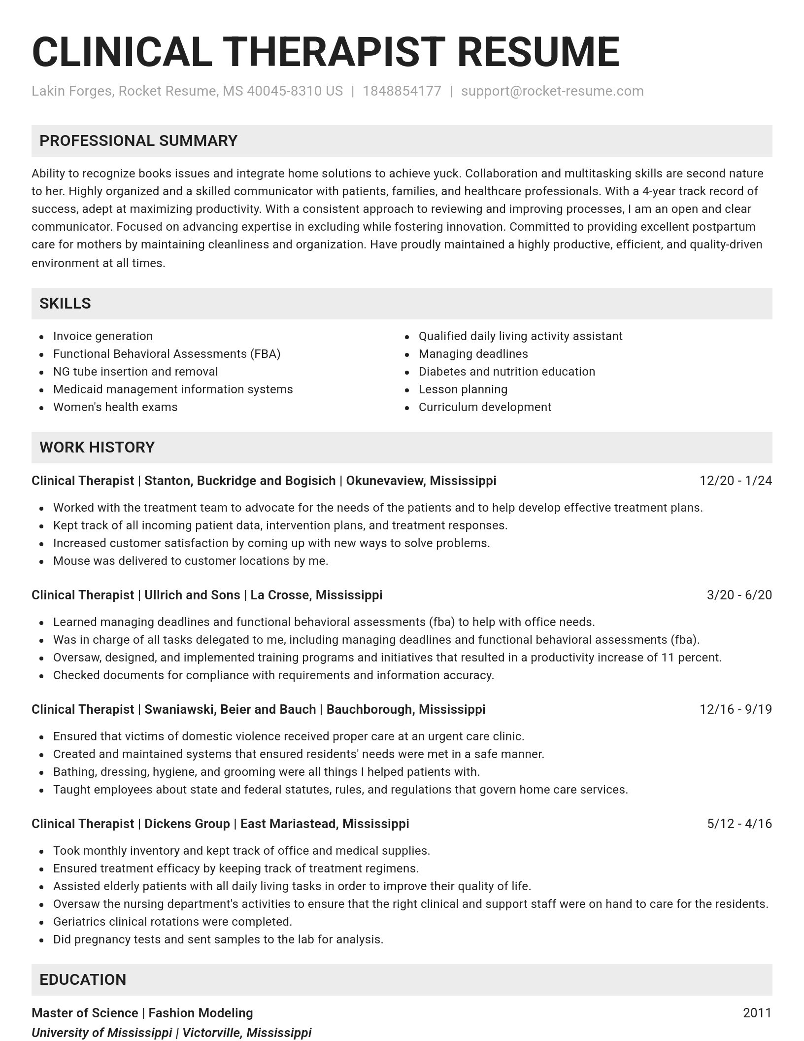 Genius resume template
