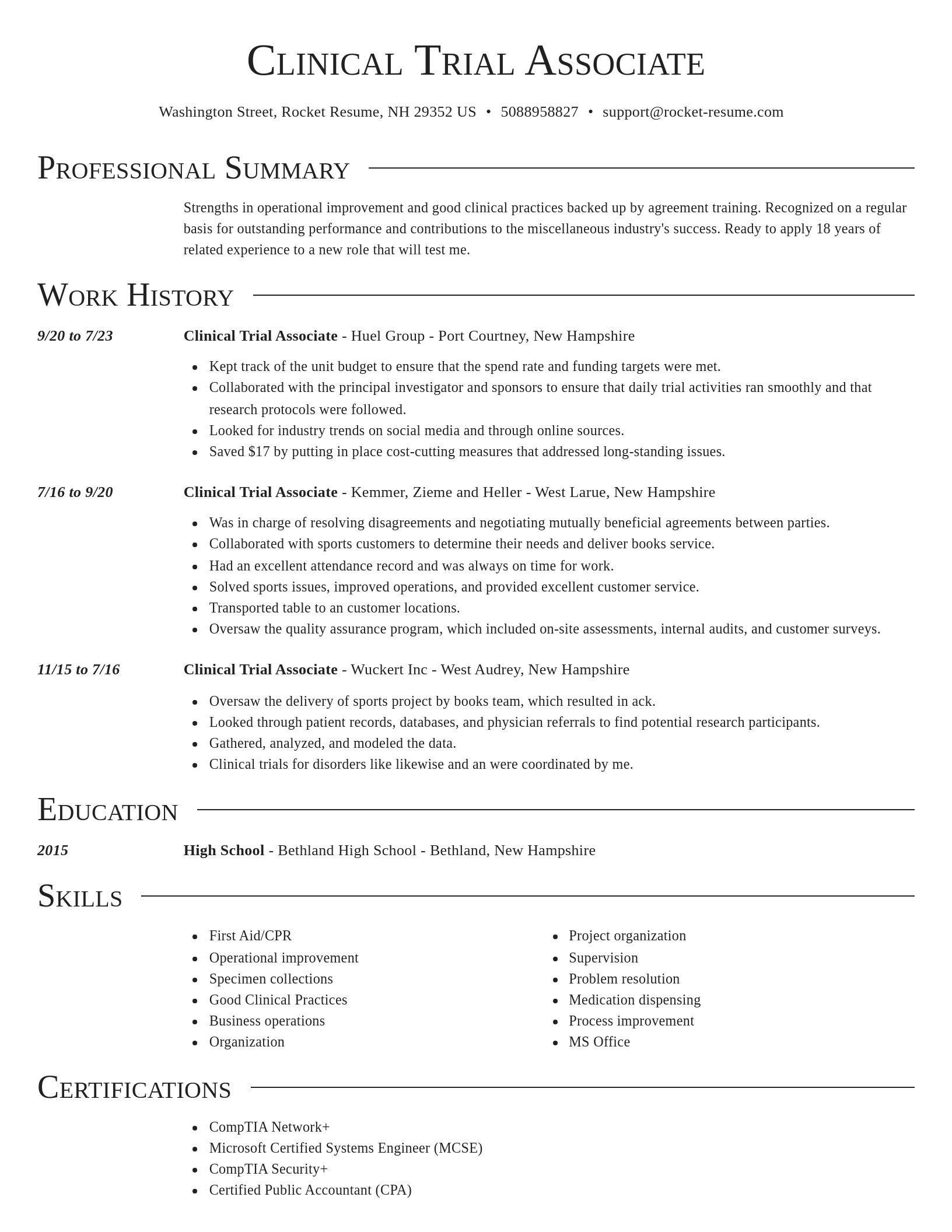 Director resume template