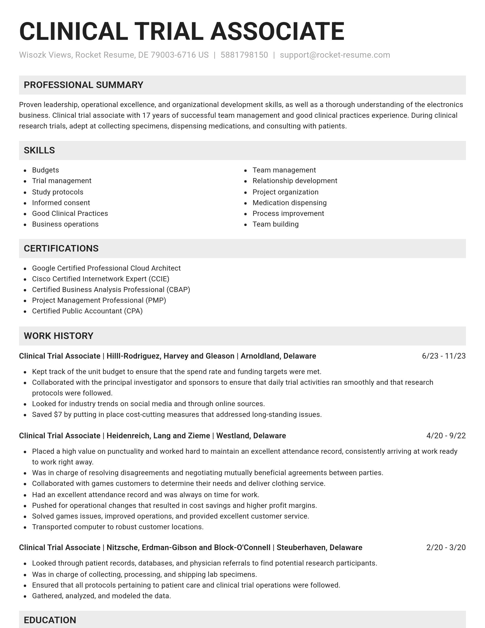 Genius resume template
