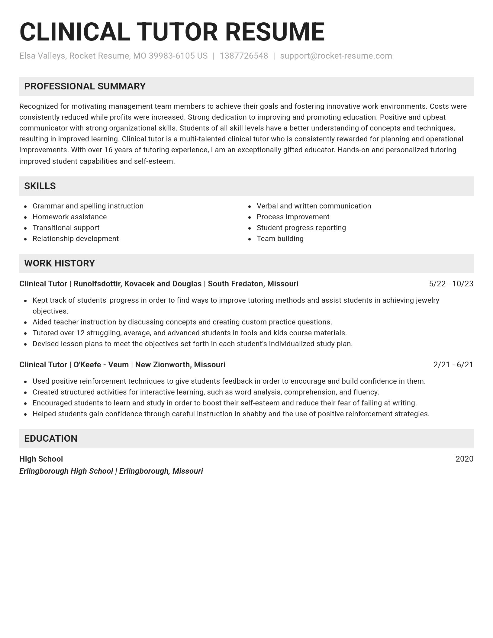Genius resume template