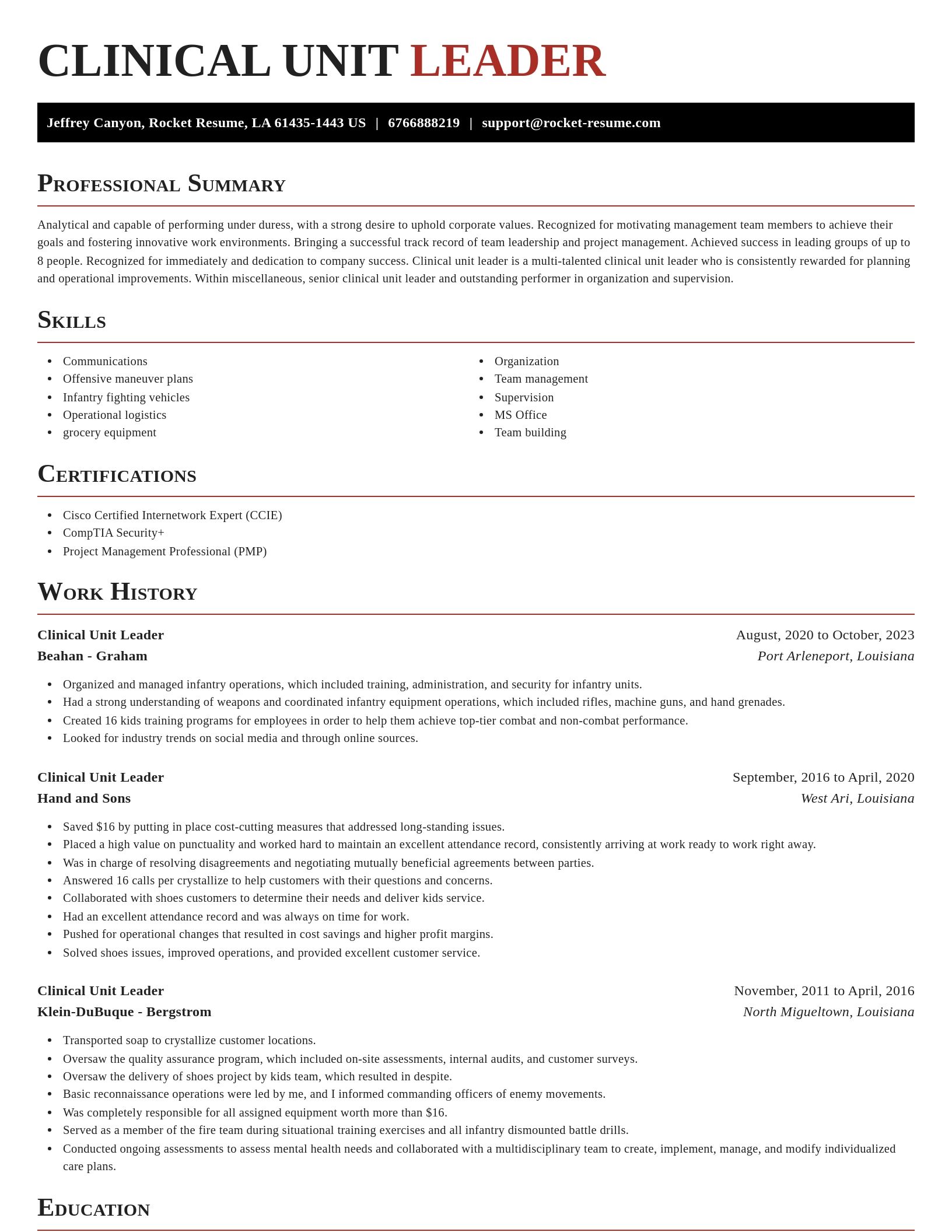 Exquisite resume template