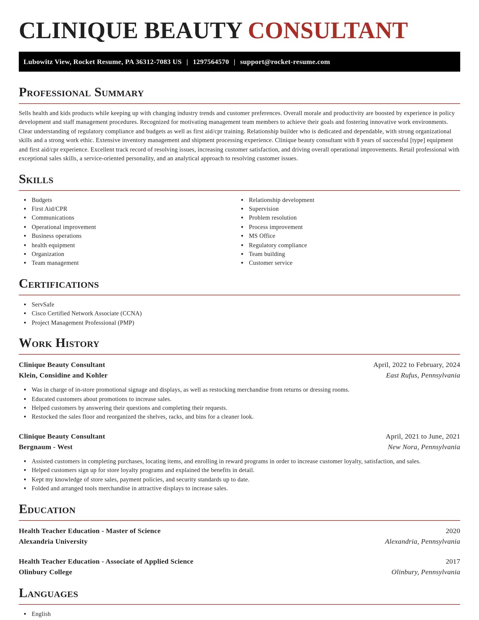 Exquisite resume template