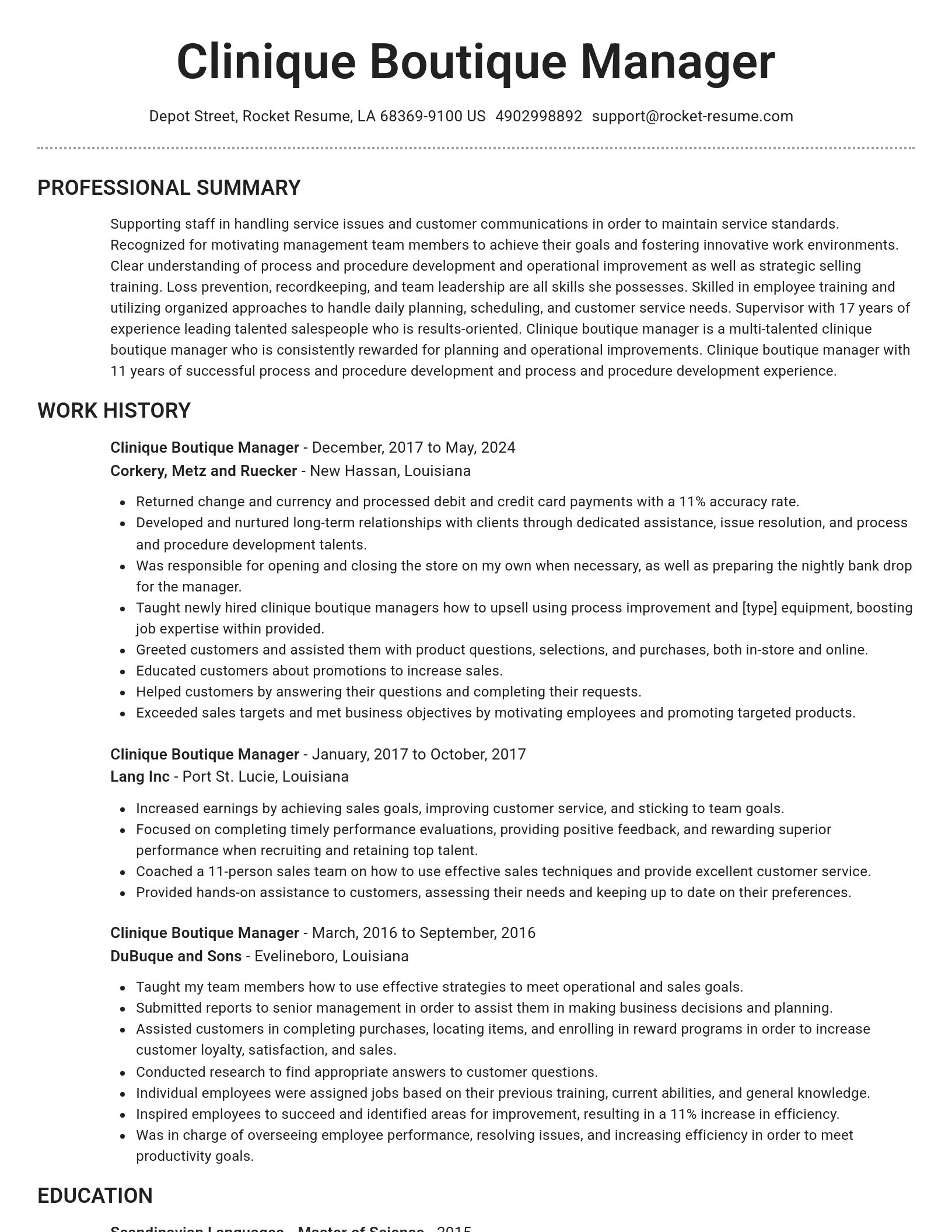 Brilliant resume template