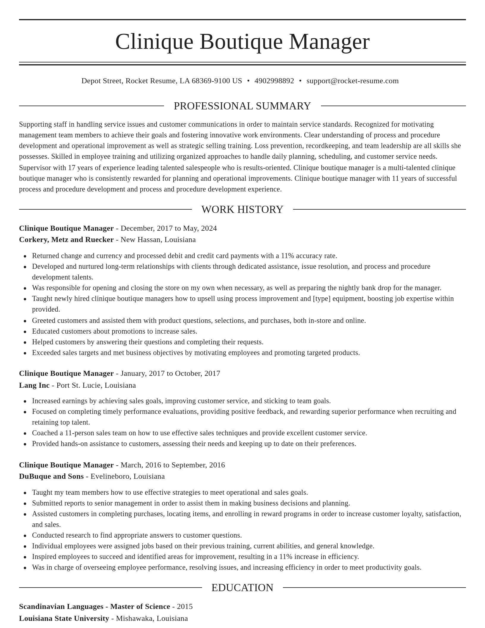 Elegant resume template