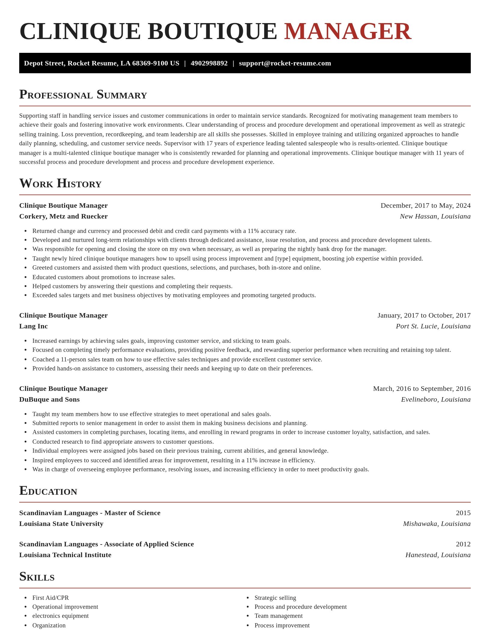 Exquisite resume template