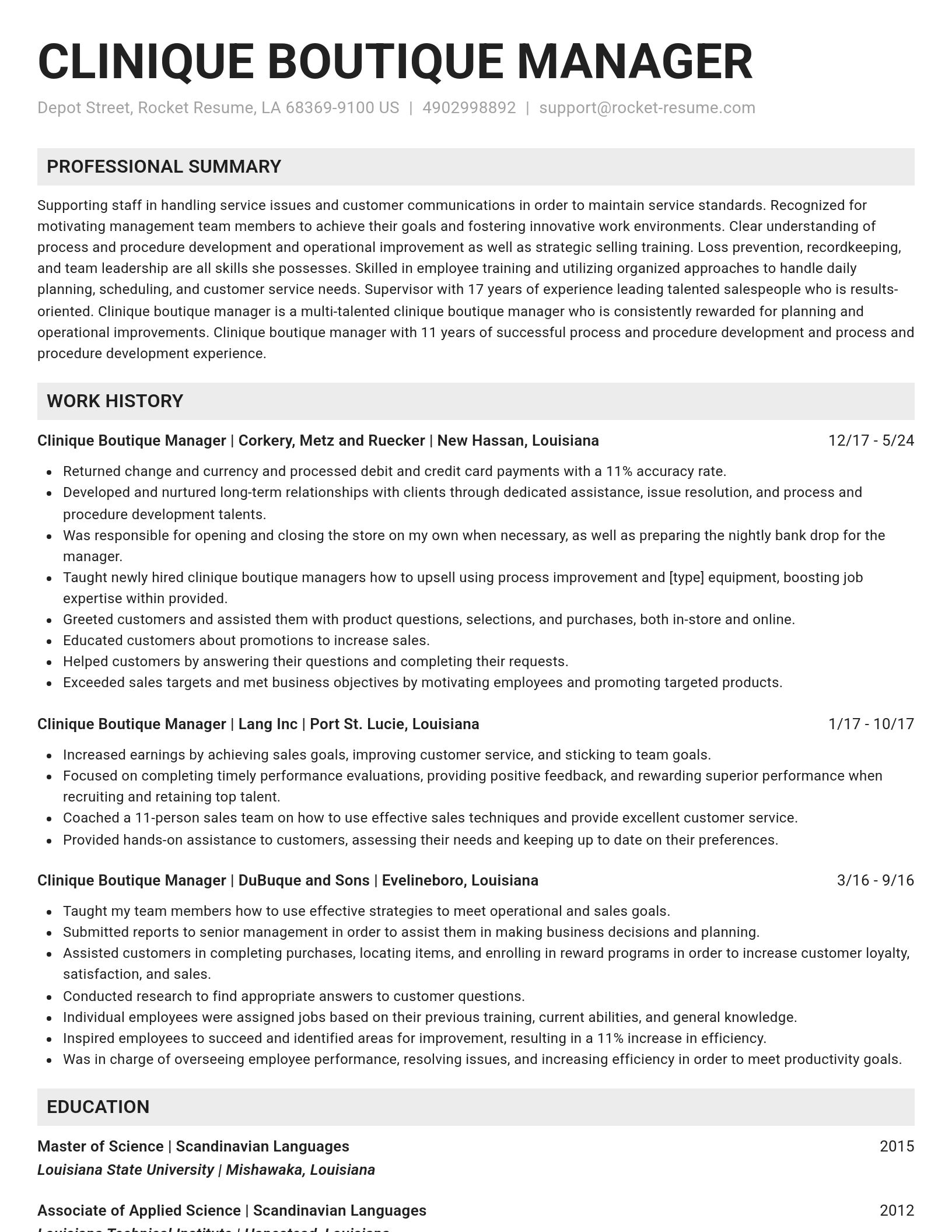 Genius resume template