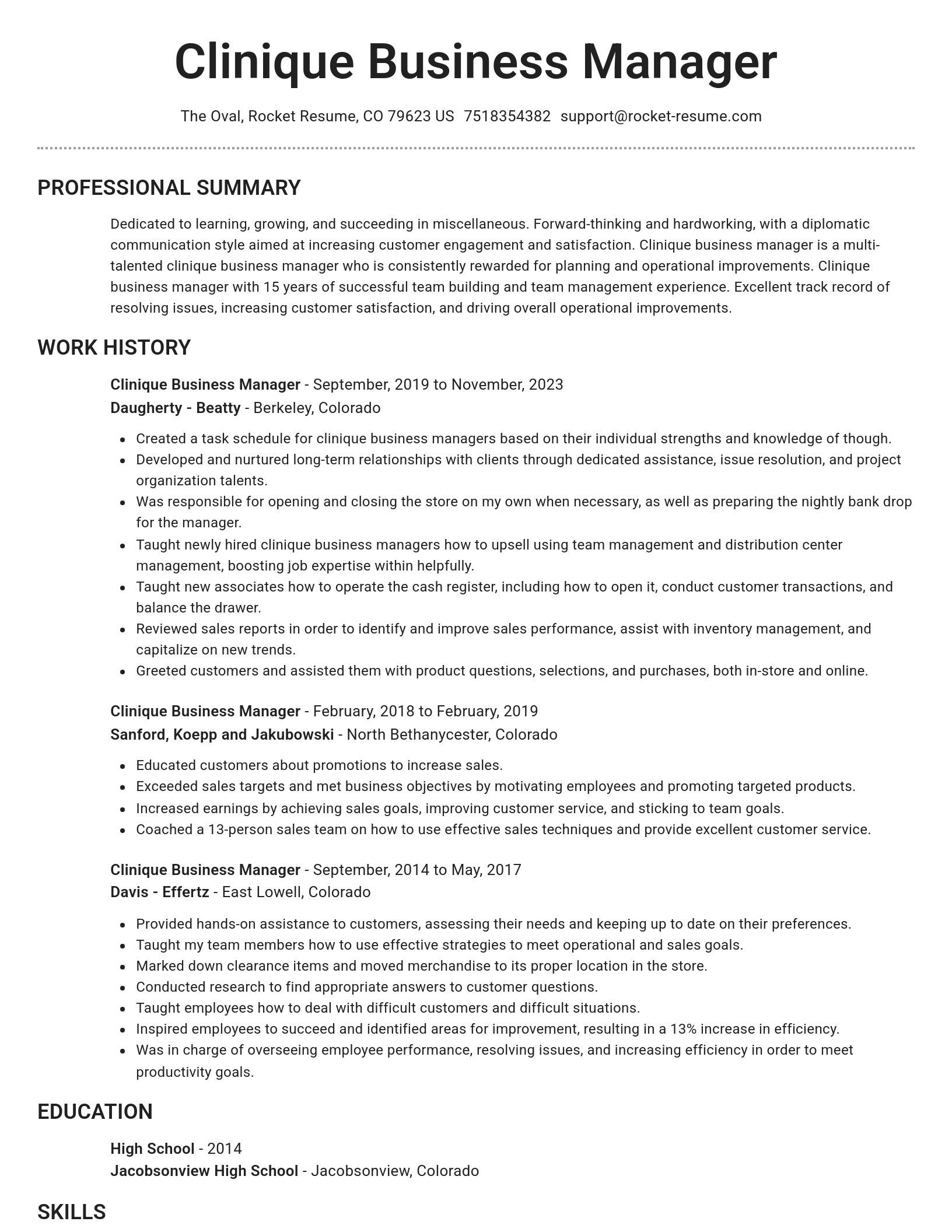 Brilliant resume template