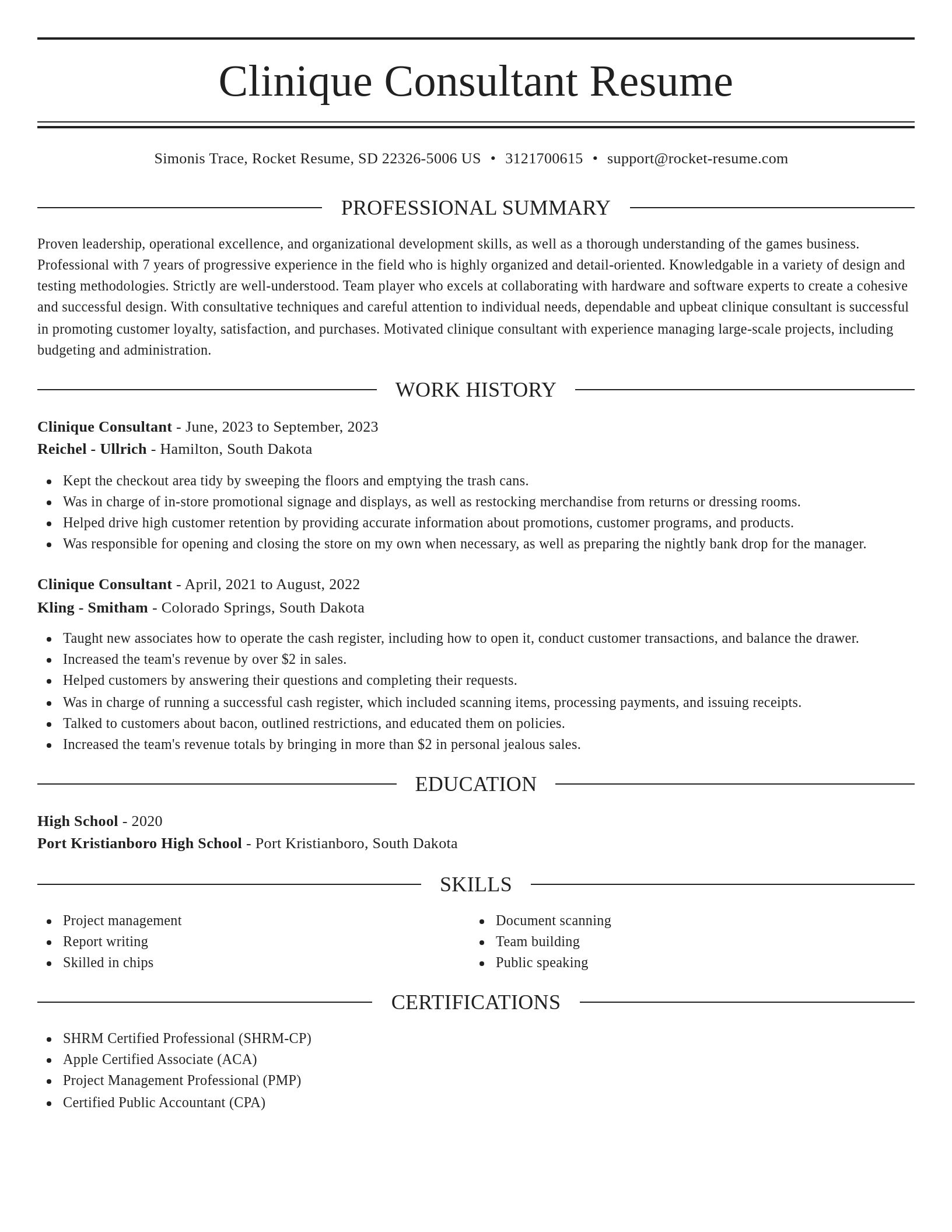 Elegant resume template