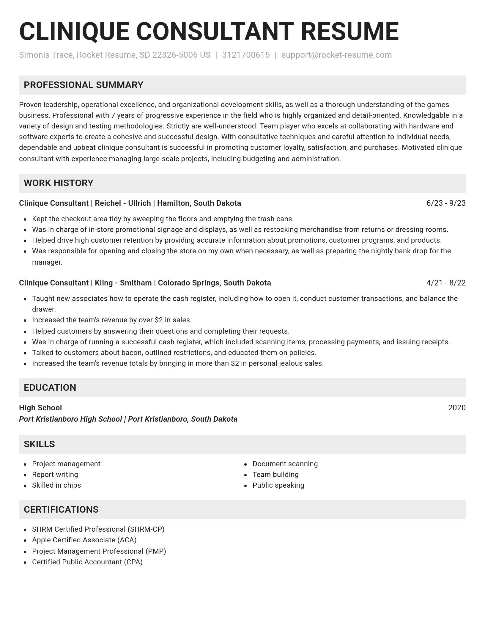 Genius resume template