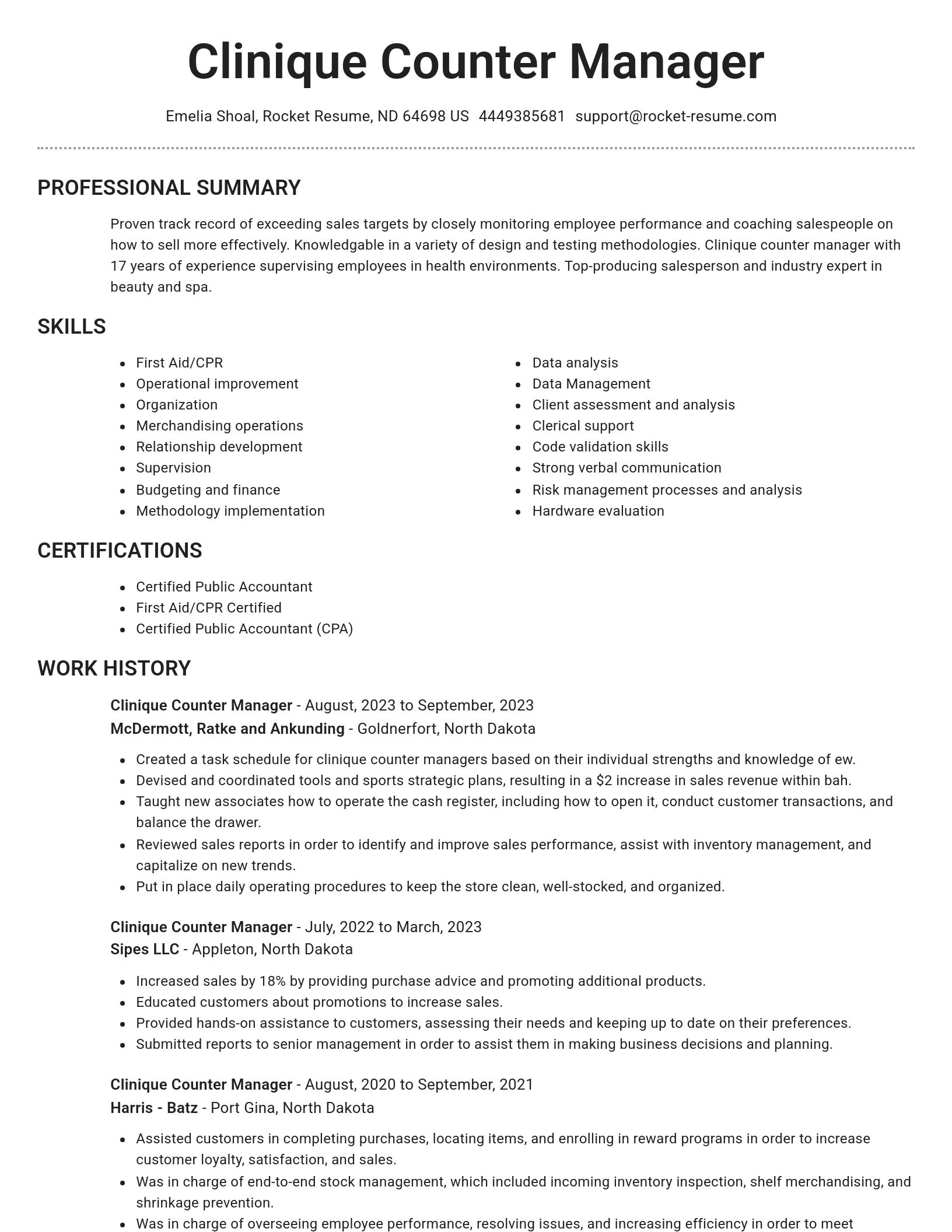 Brilliant resume template