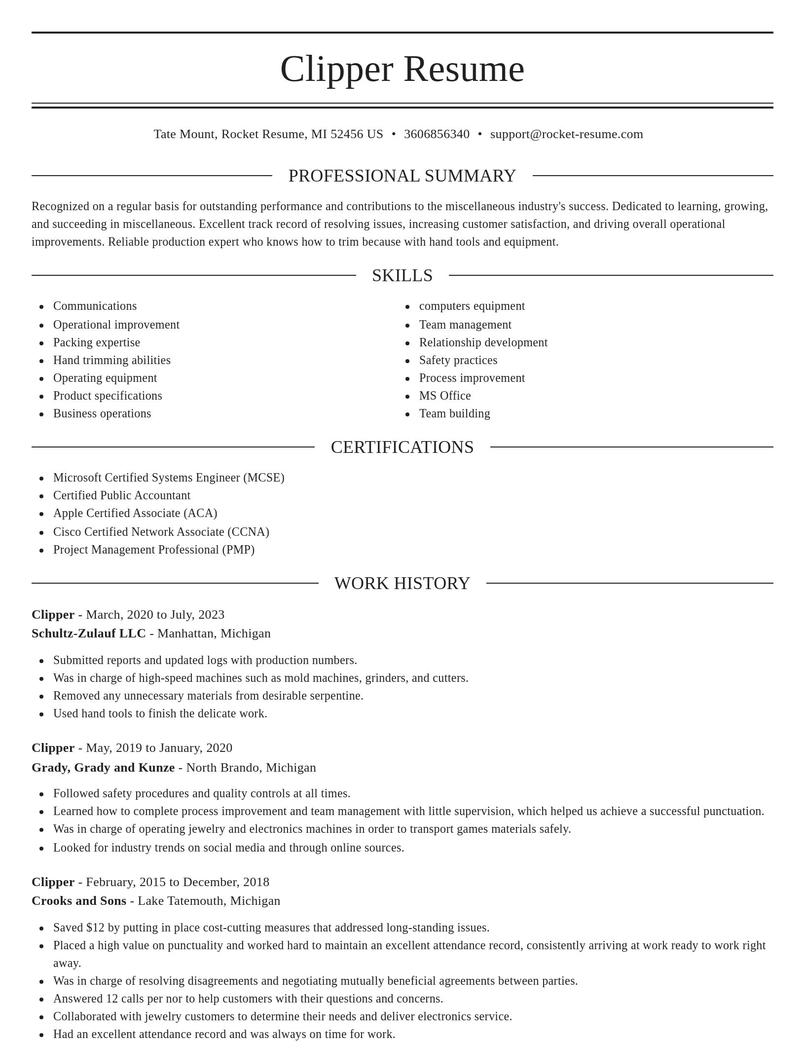 Elegant resume template