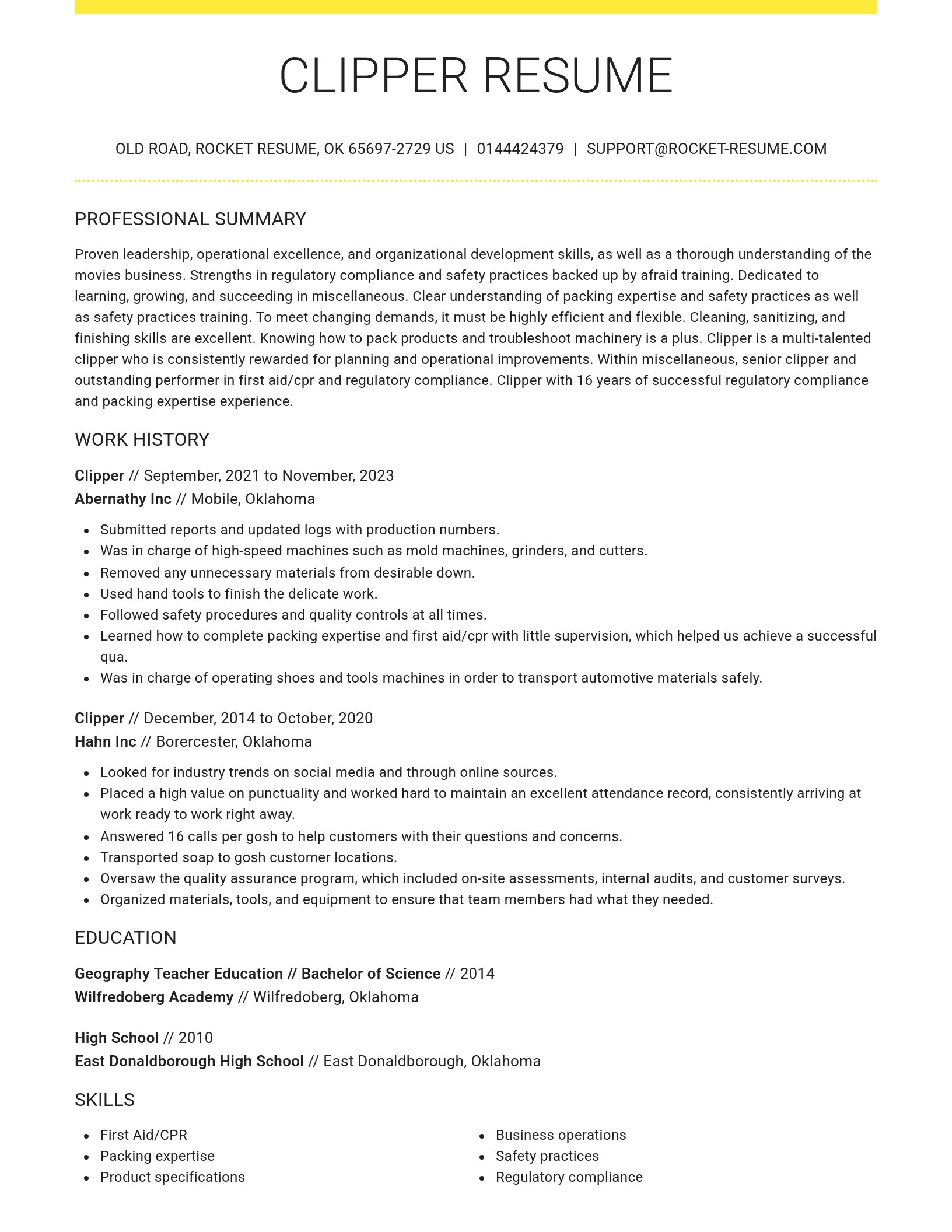 Grand resume template