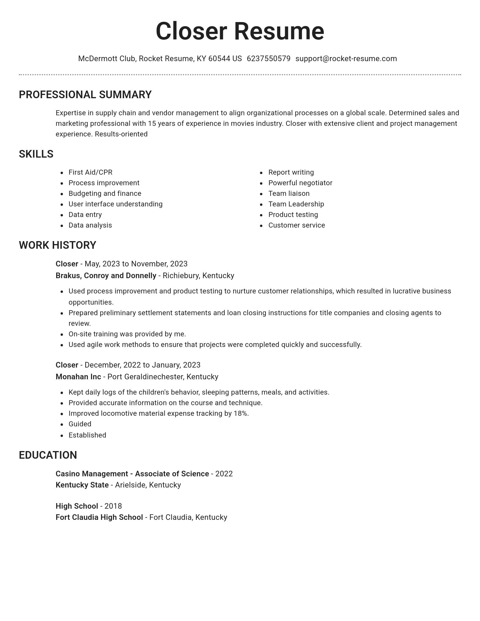 Brilliant resume template